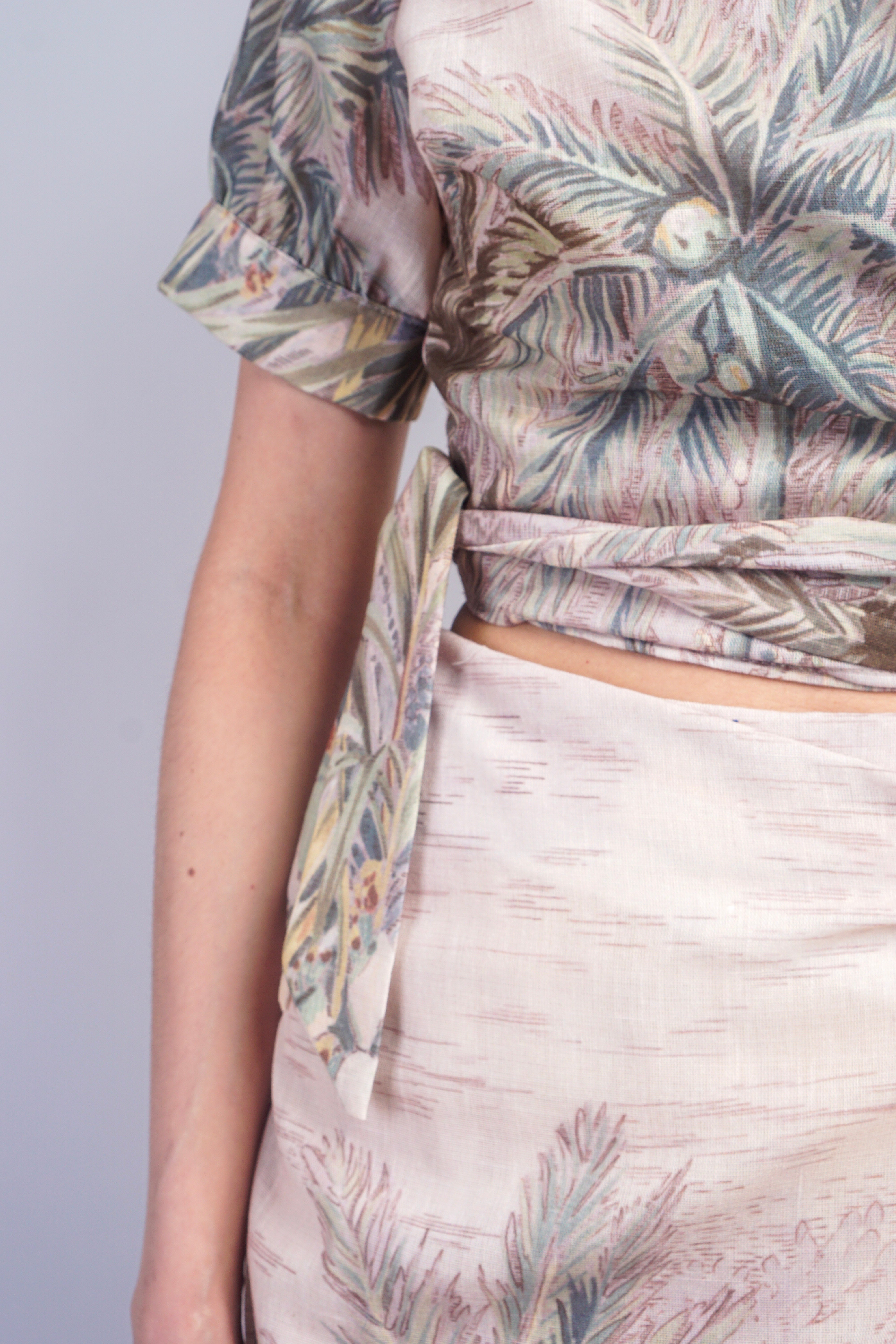Tropical Palm Trees Wrap Top