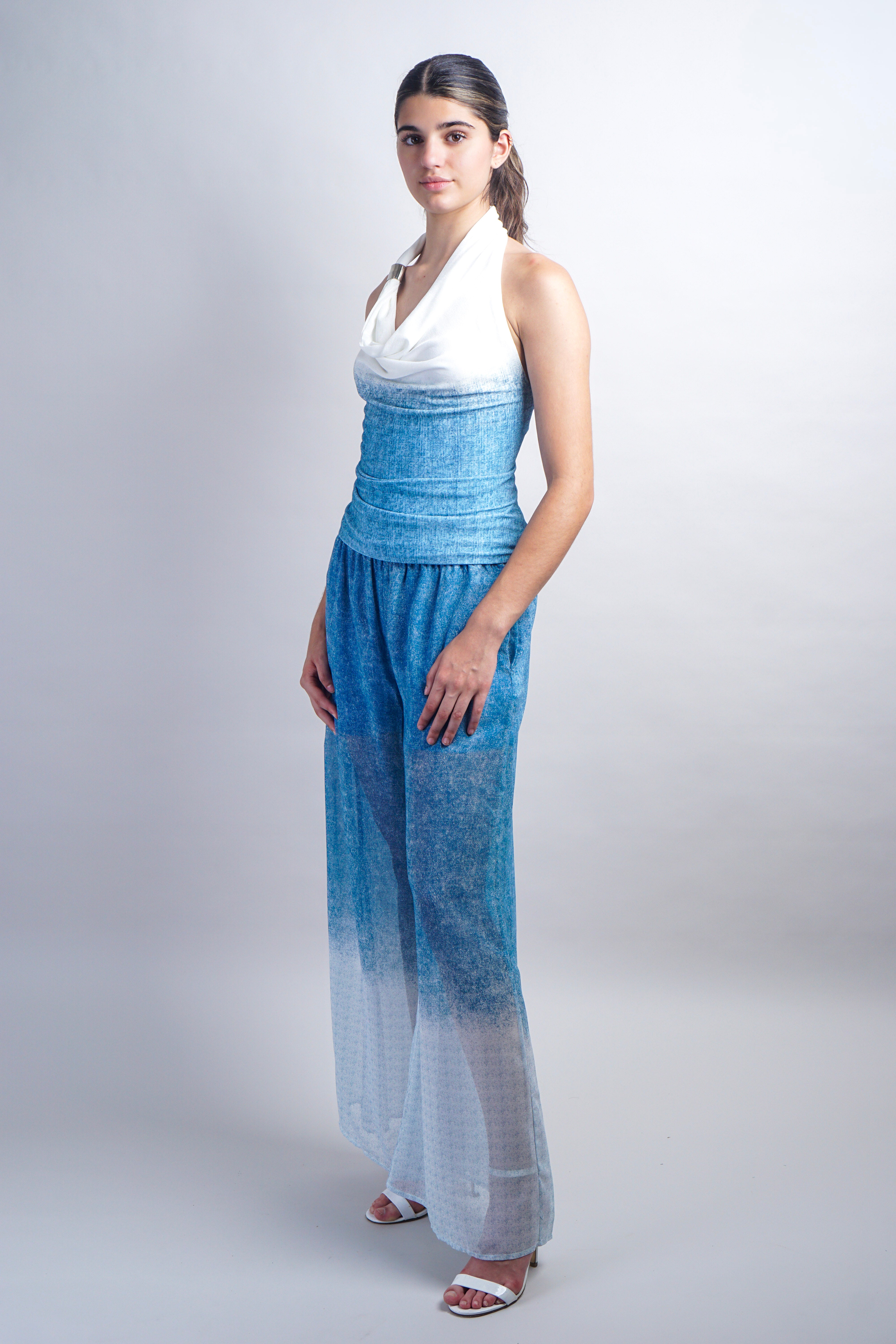 Blue Ombre Halter Top