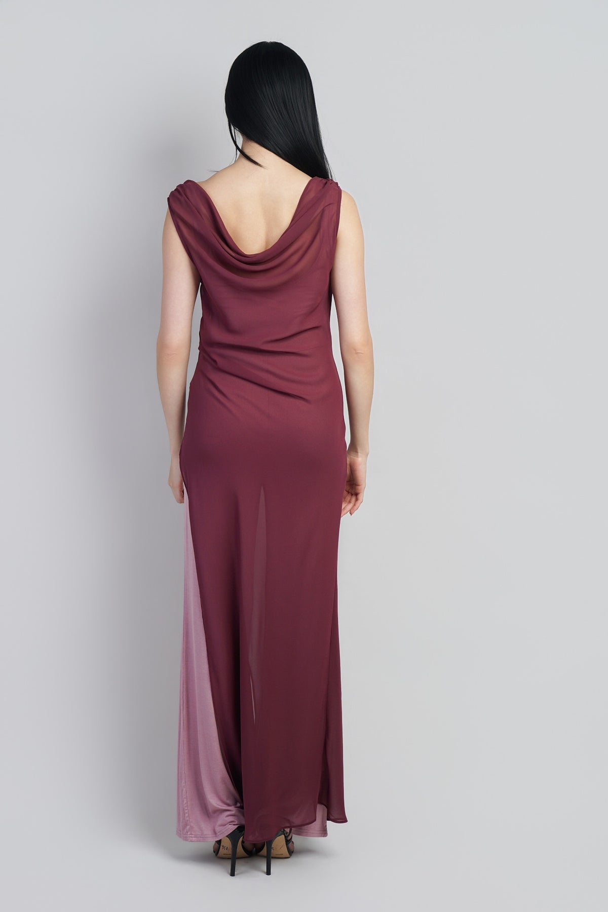 Burgundy Sheer Overlay & Jumpsuit Set