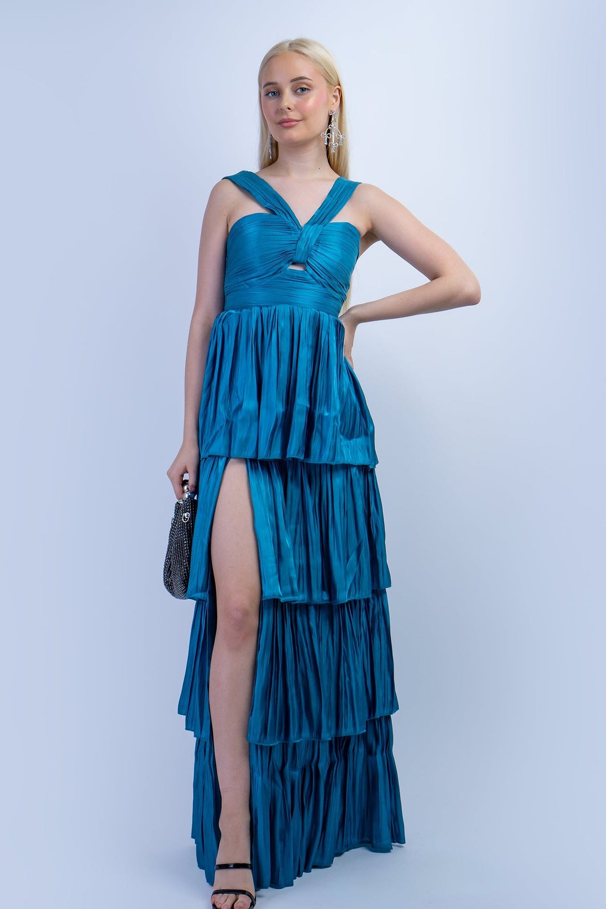 Blue Slate Woven Gown
