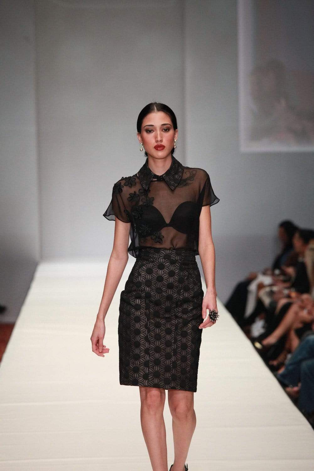 CD-Archive Black Pattern Monique Skirt