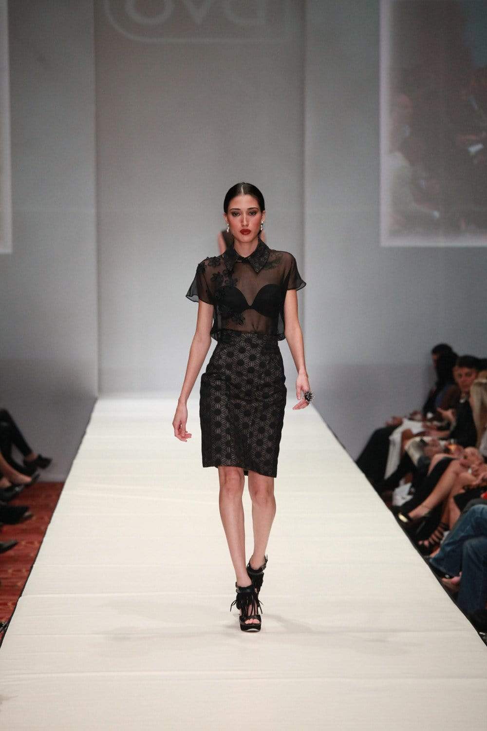 CD-Archive Black Pattern Monique Skirt