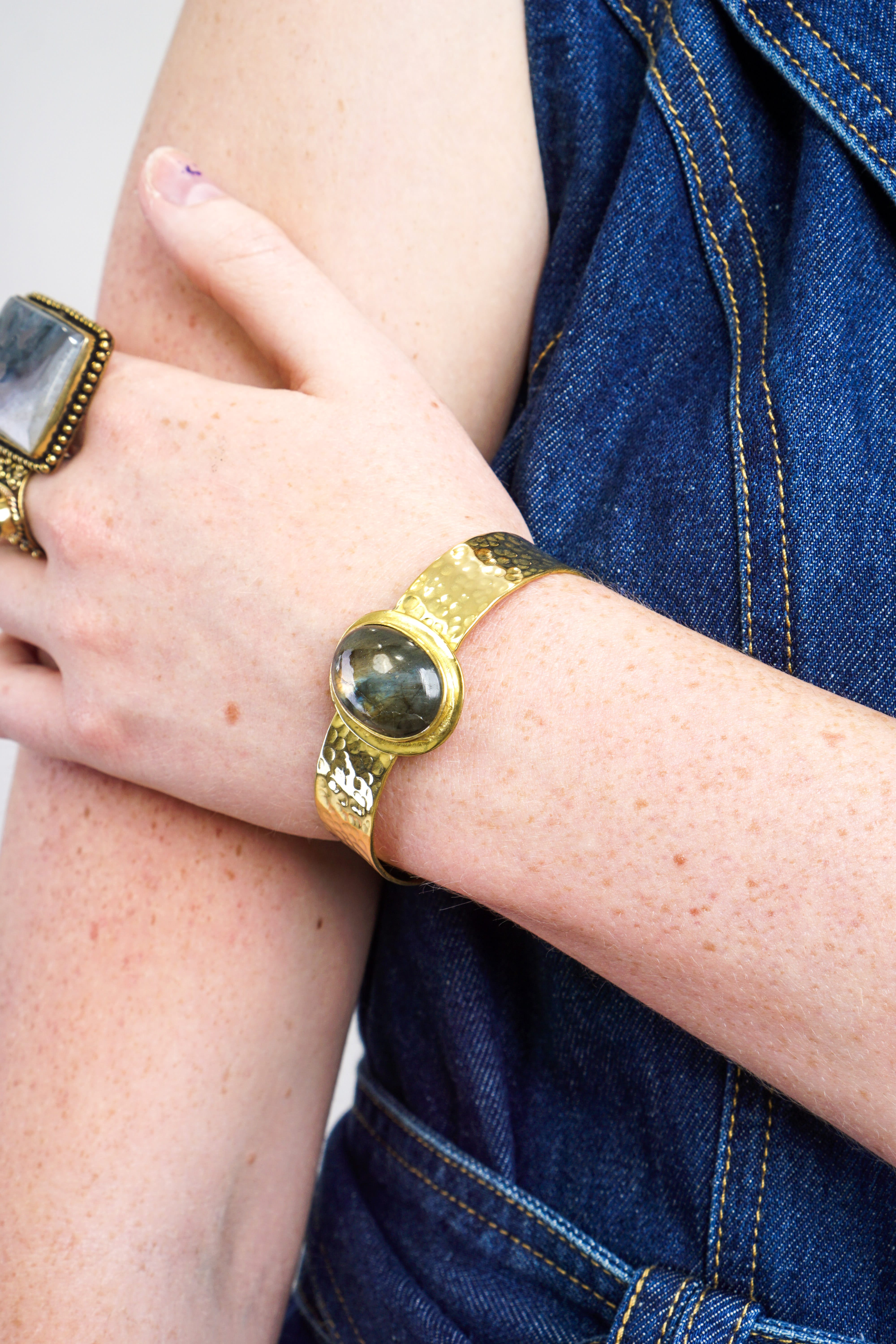 Private Label BRACELETS Black Gold Black Stone Bracelet