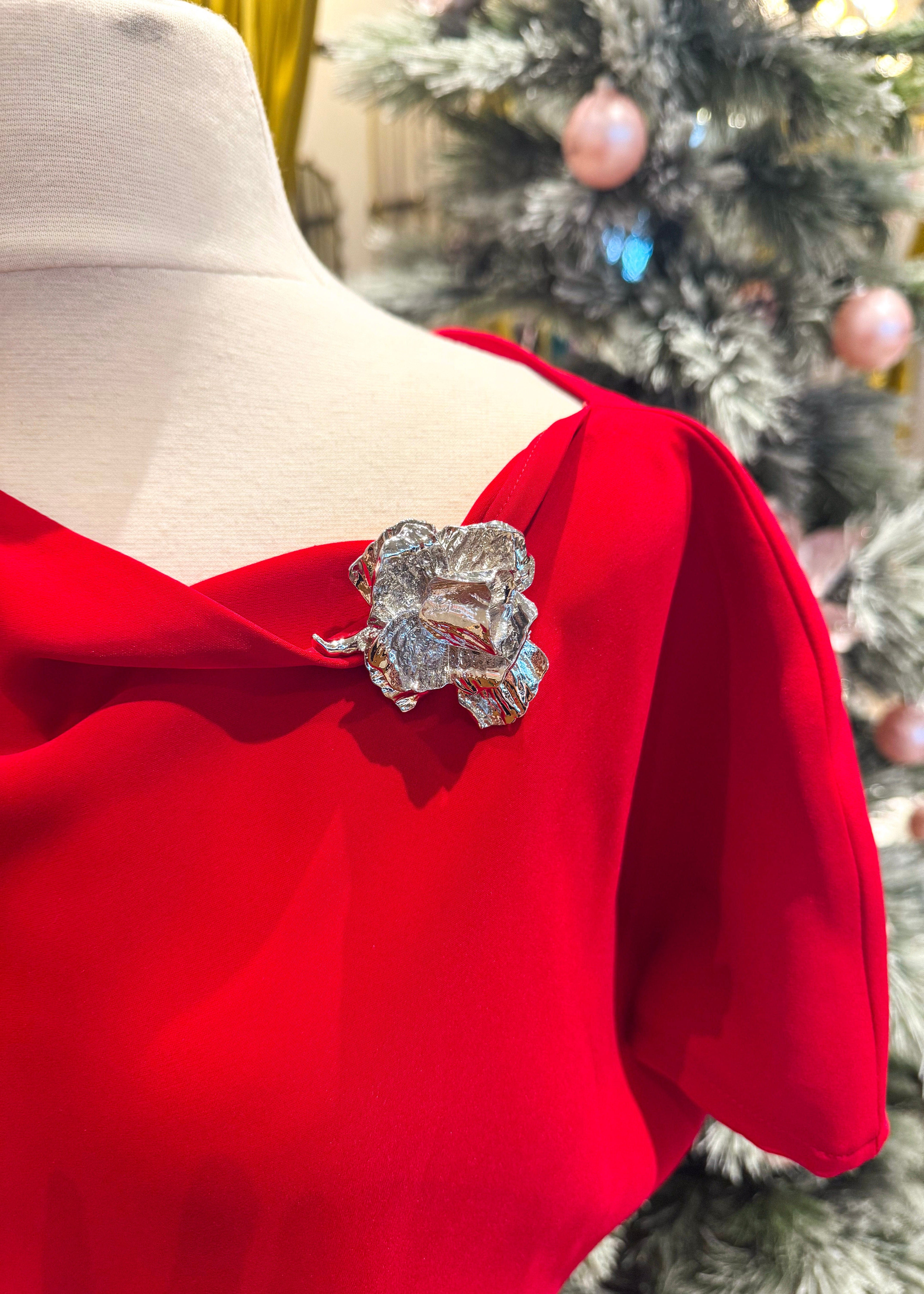 Private Label BROOCHES Silver Rose Brooch