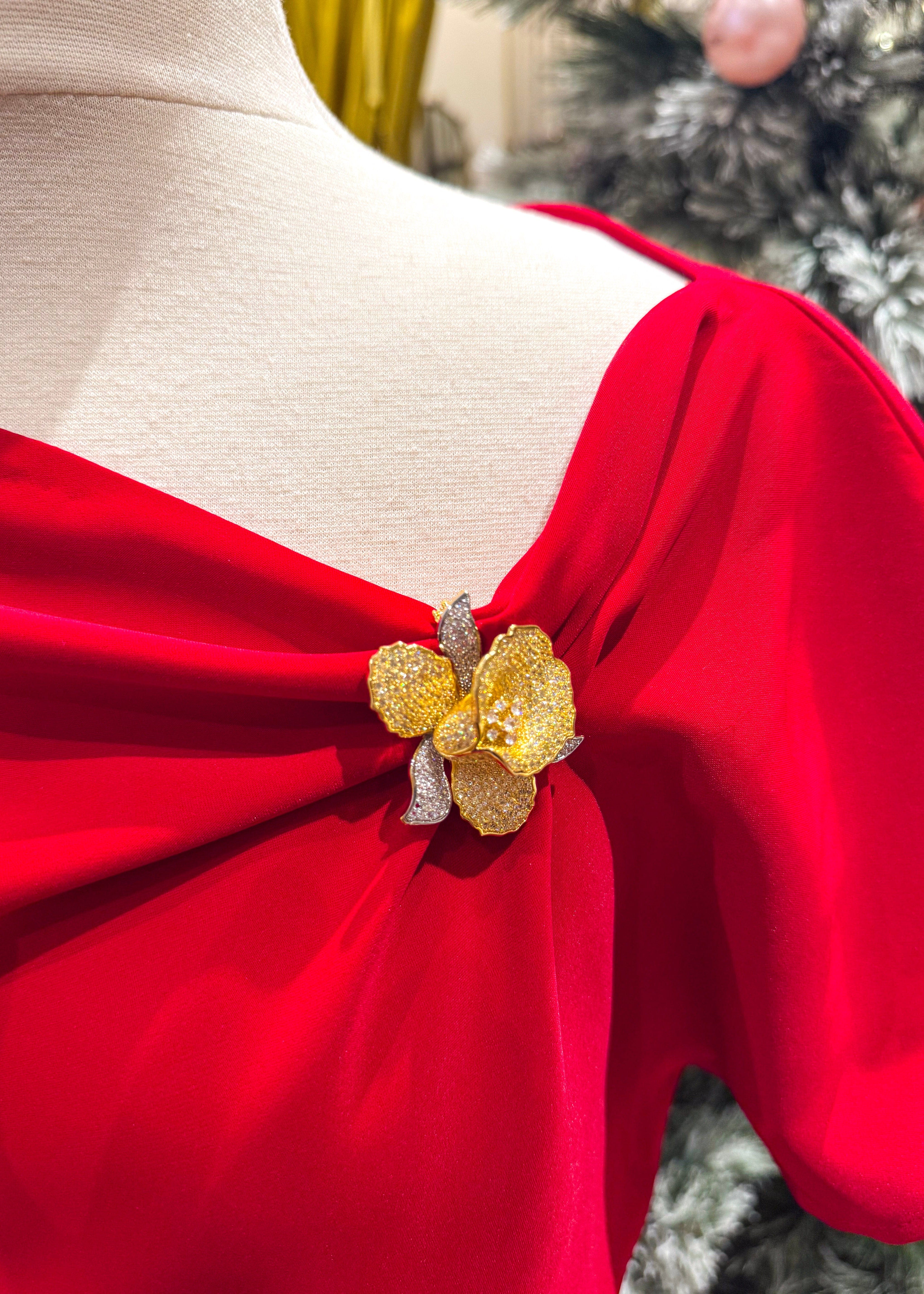 Private Label BROOCHES Two-Tone Gold Lily Brooch