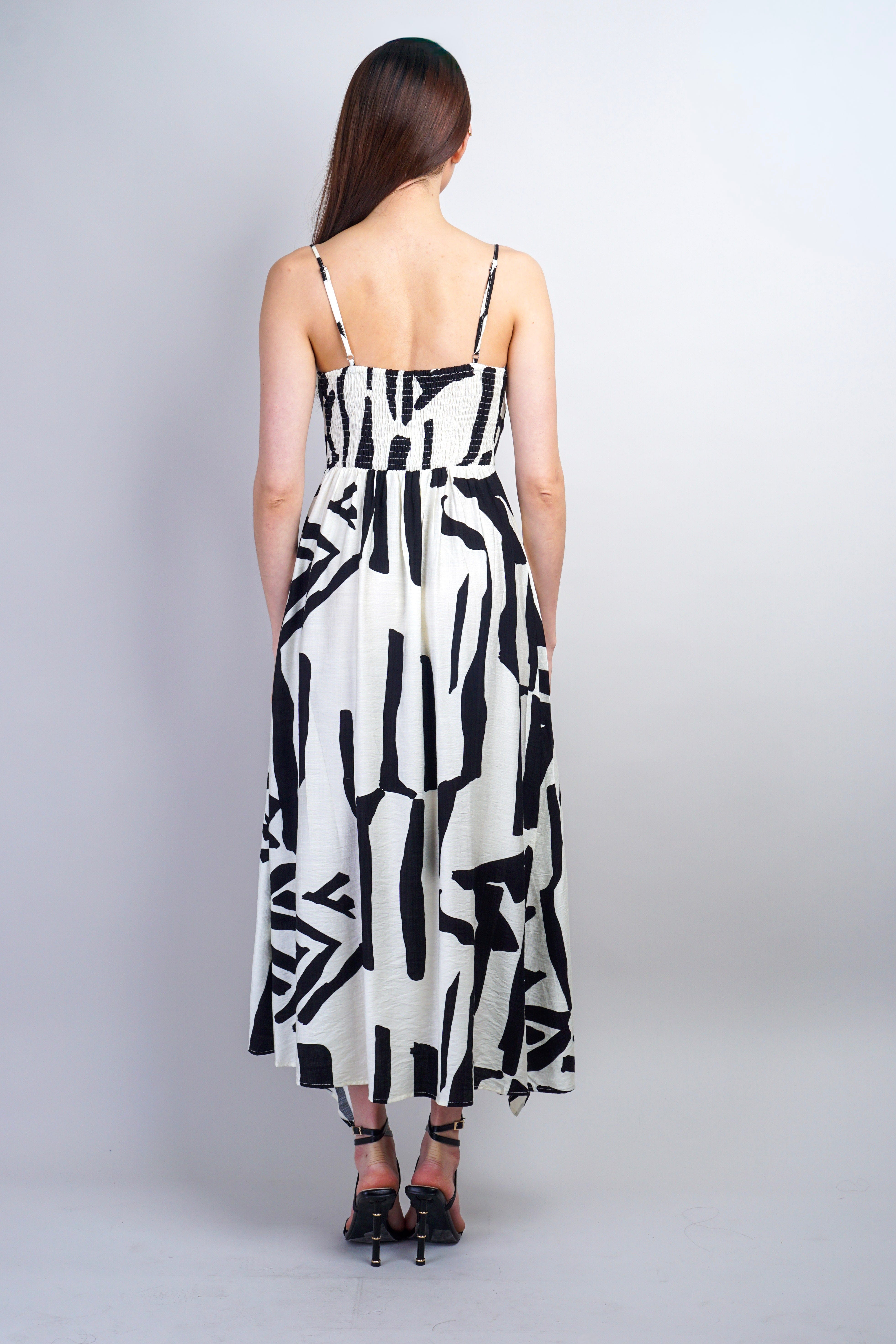 Private Label DRESSES Black & Ivory Abstract Maxi Dress