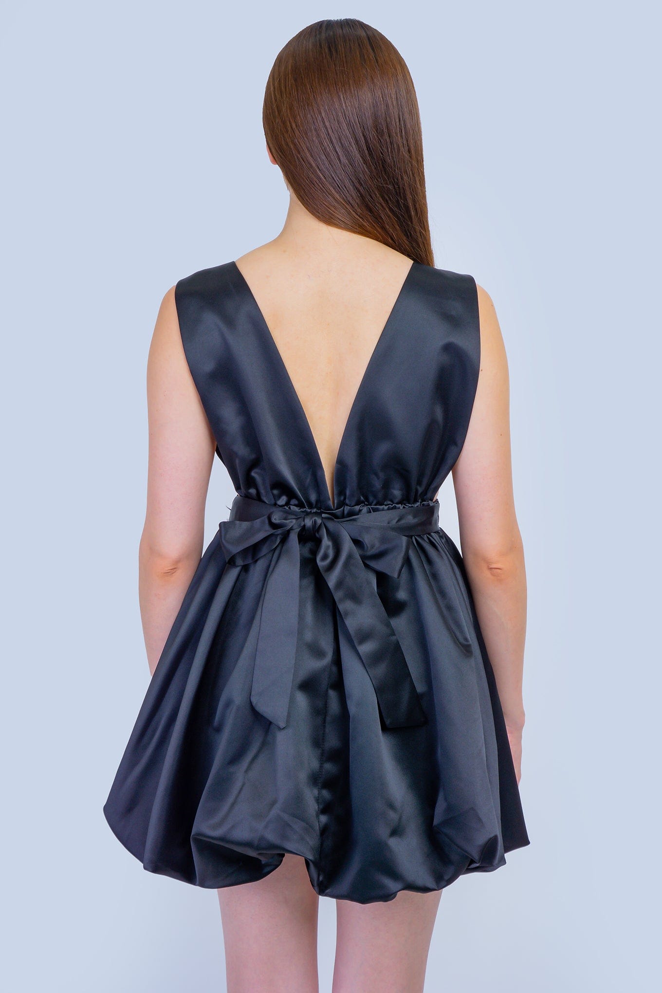 DCD DRESSES Black Low V Bubble Dress