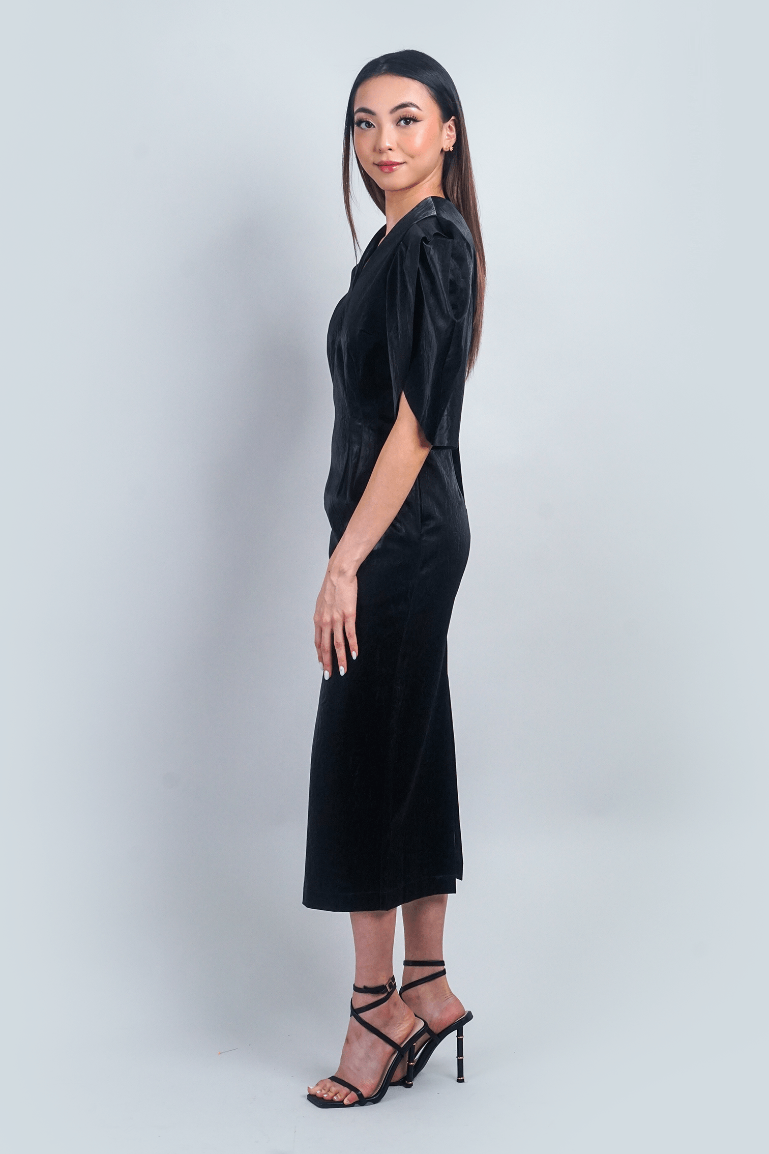DCD DRESSES Black Lux Slim Midi Dress