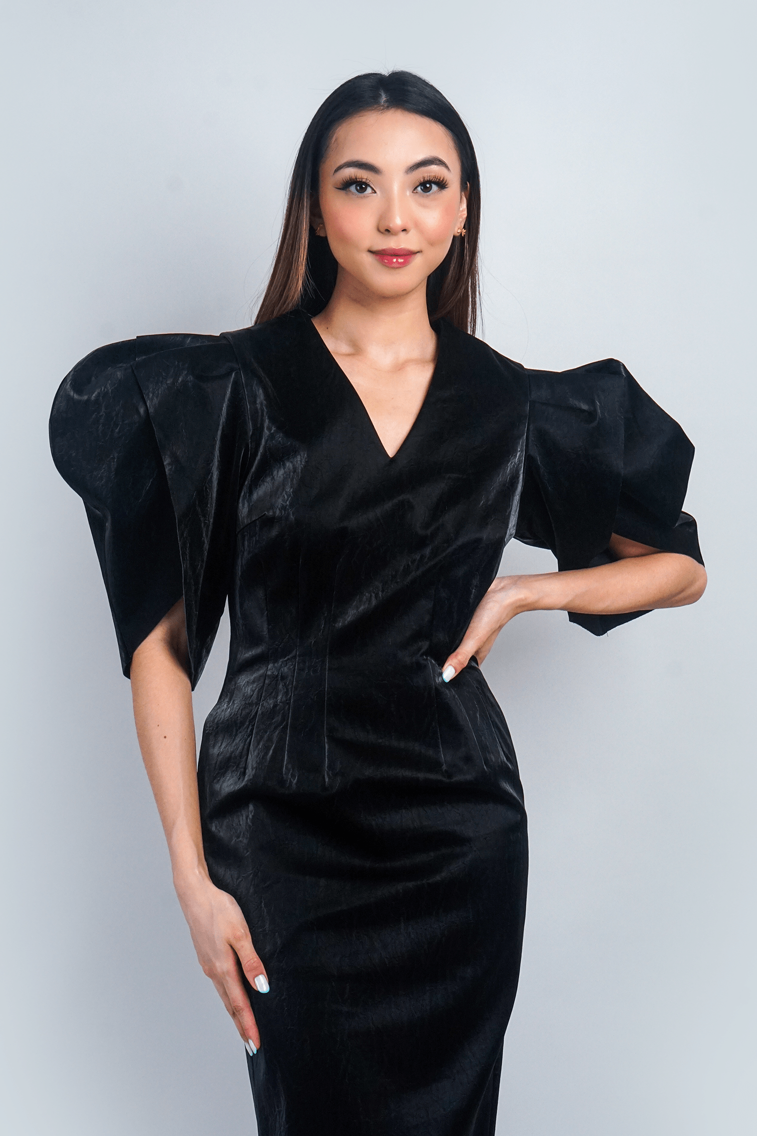 DCD DRESSES Black Lux Slim Midi Dress