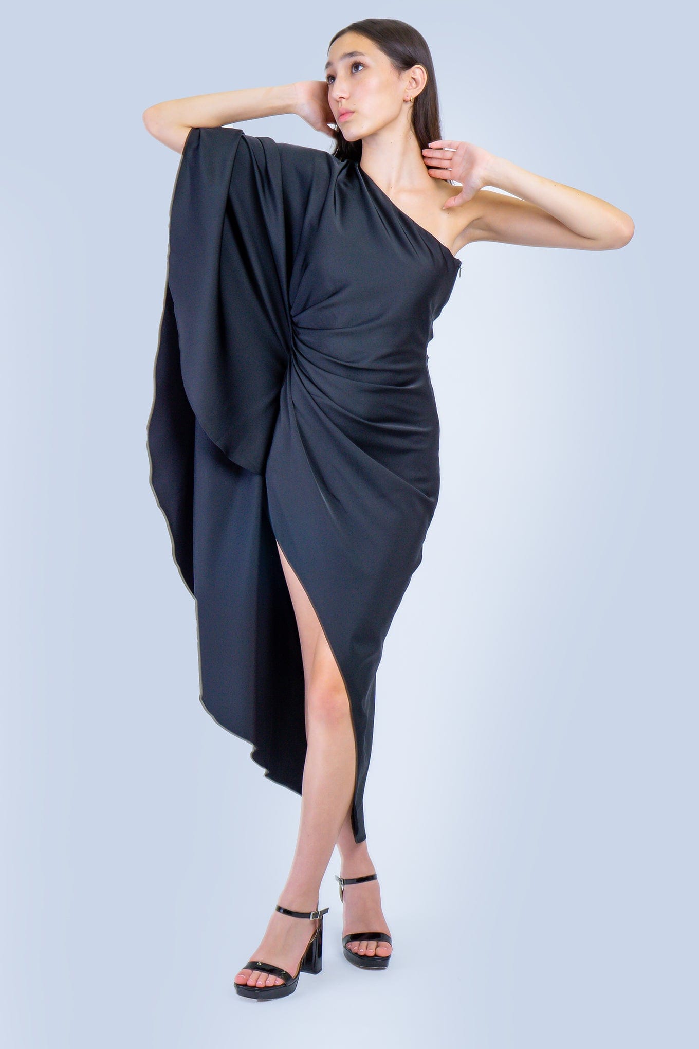 Chloe Dao DRESSES Black One Shoulder Carolina Dress