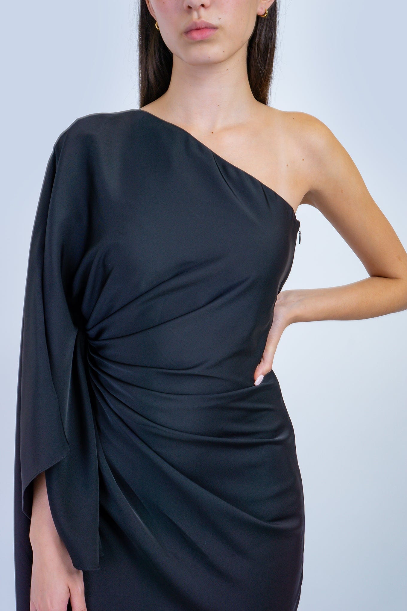 Chloe Dao DRESSES Black One Shoulder Carolina Dress