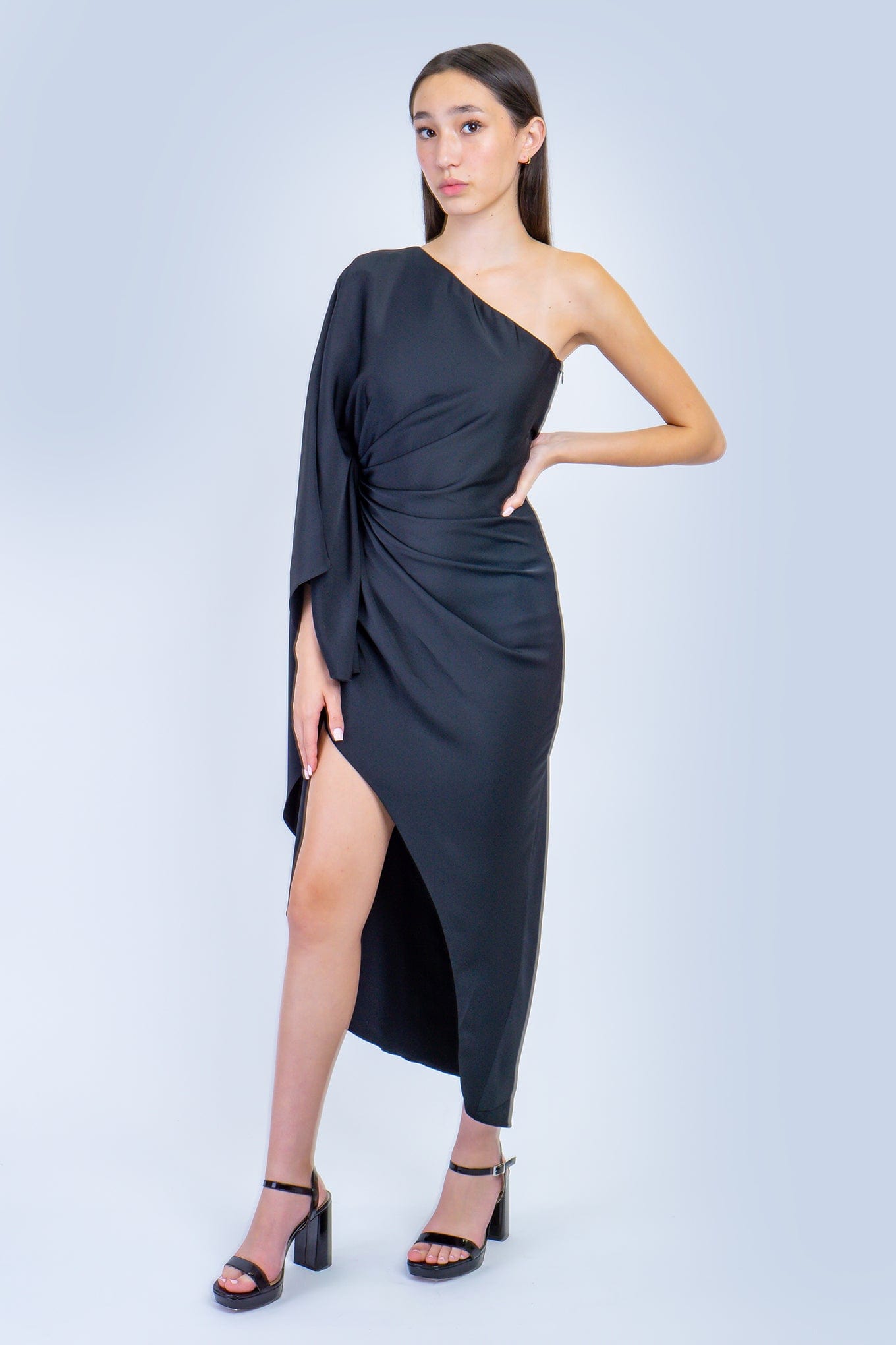 Chloe Dao DRESSES Black One Shoulder Carolina Dress