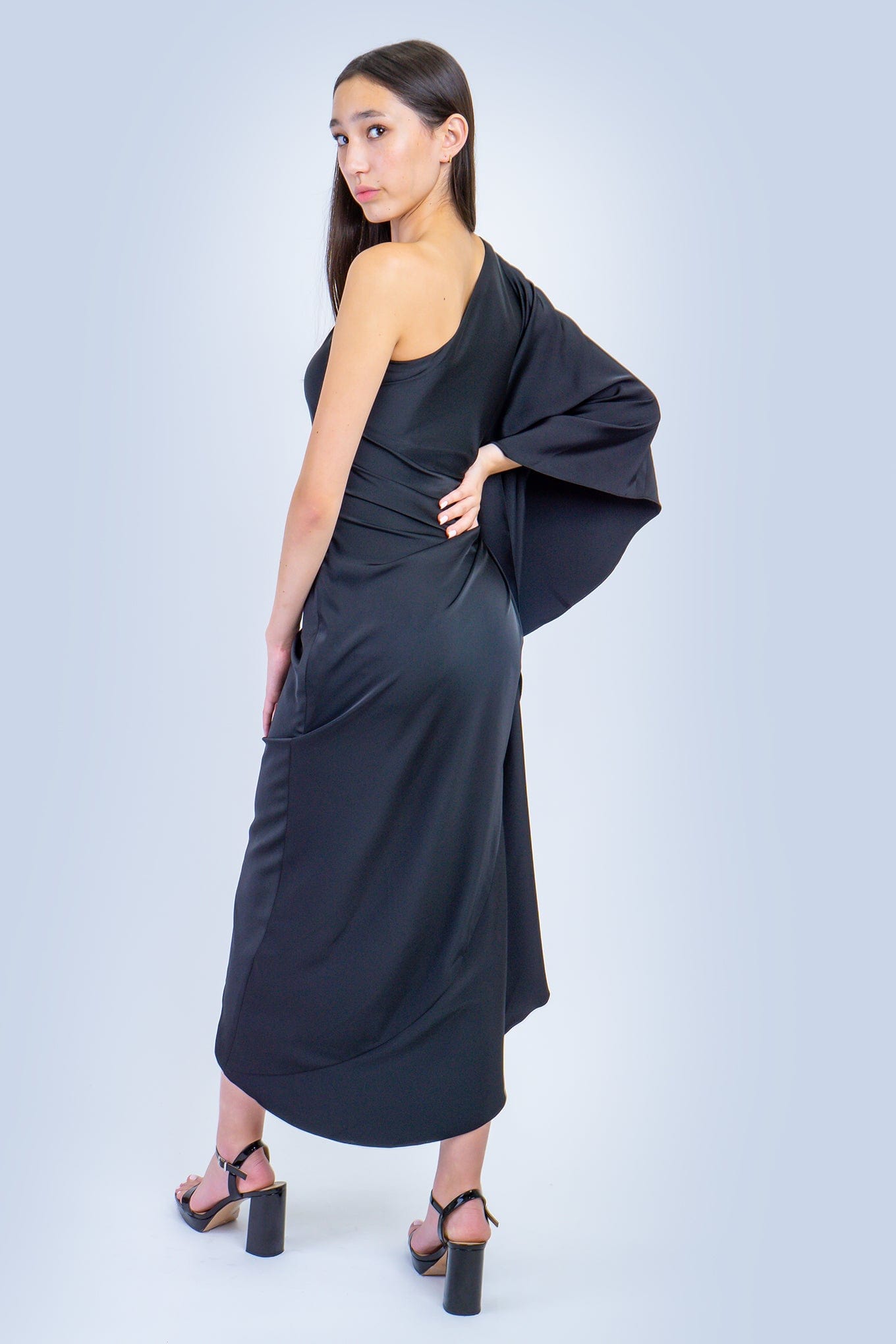 Chloe Dao DRESSES Black One Shoulder Carolina Dress