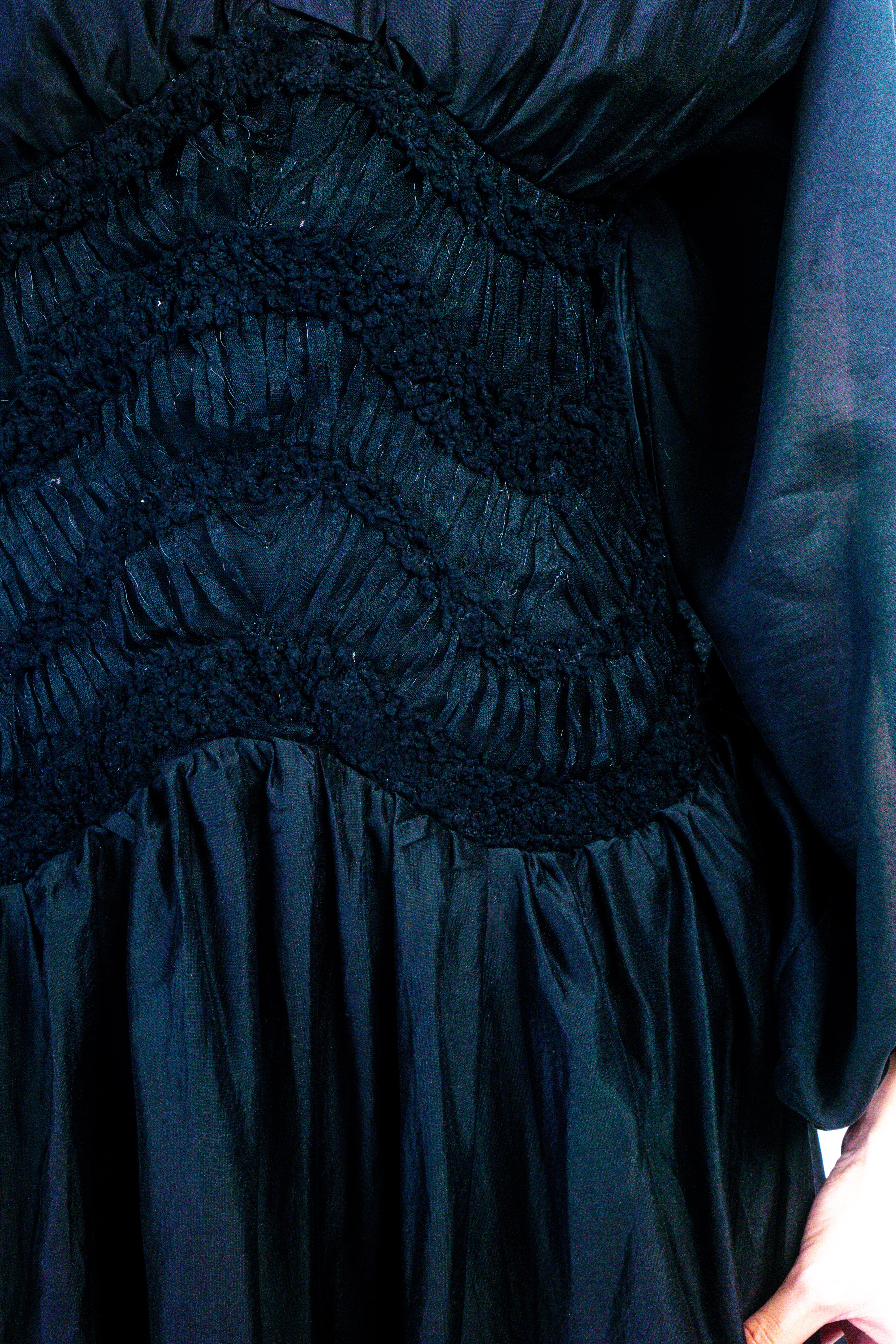 Private Label DRESSES Black Textures Waist Maxi Dress
