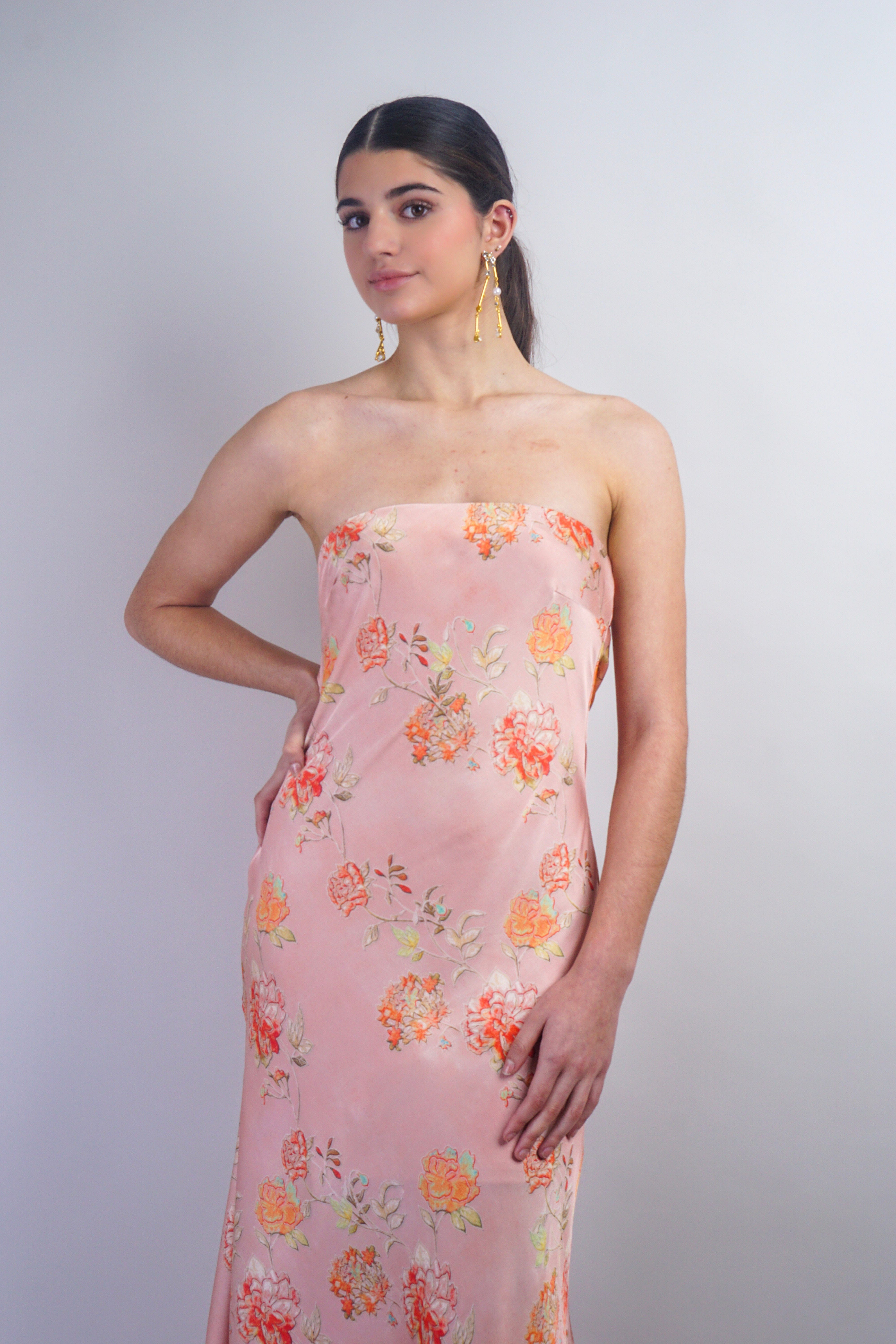 Private Label DRESSES Blush Tube Cowl Back Maxi Dress