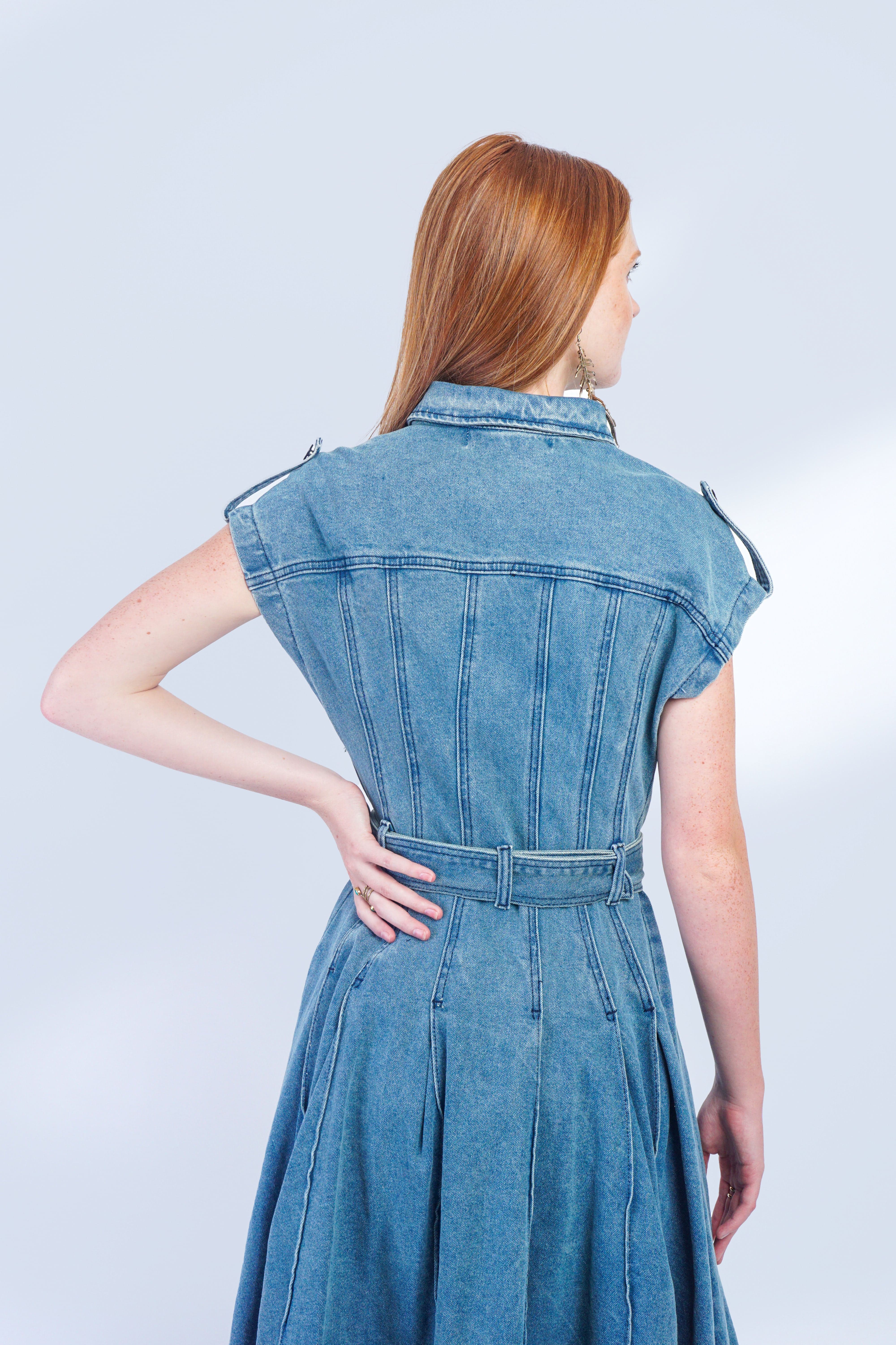 Private Label DRESSES Denim Shirt Midi Dress