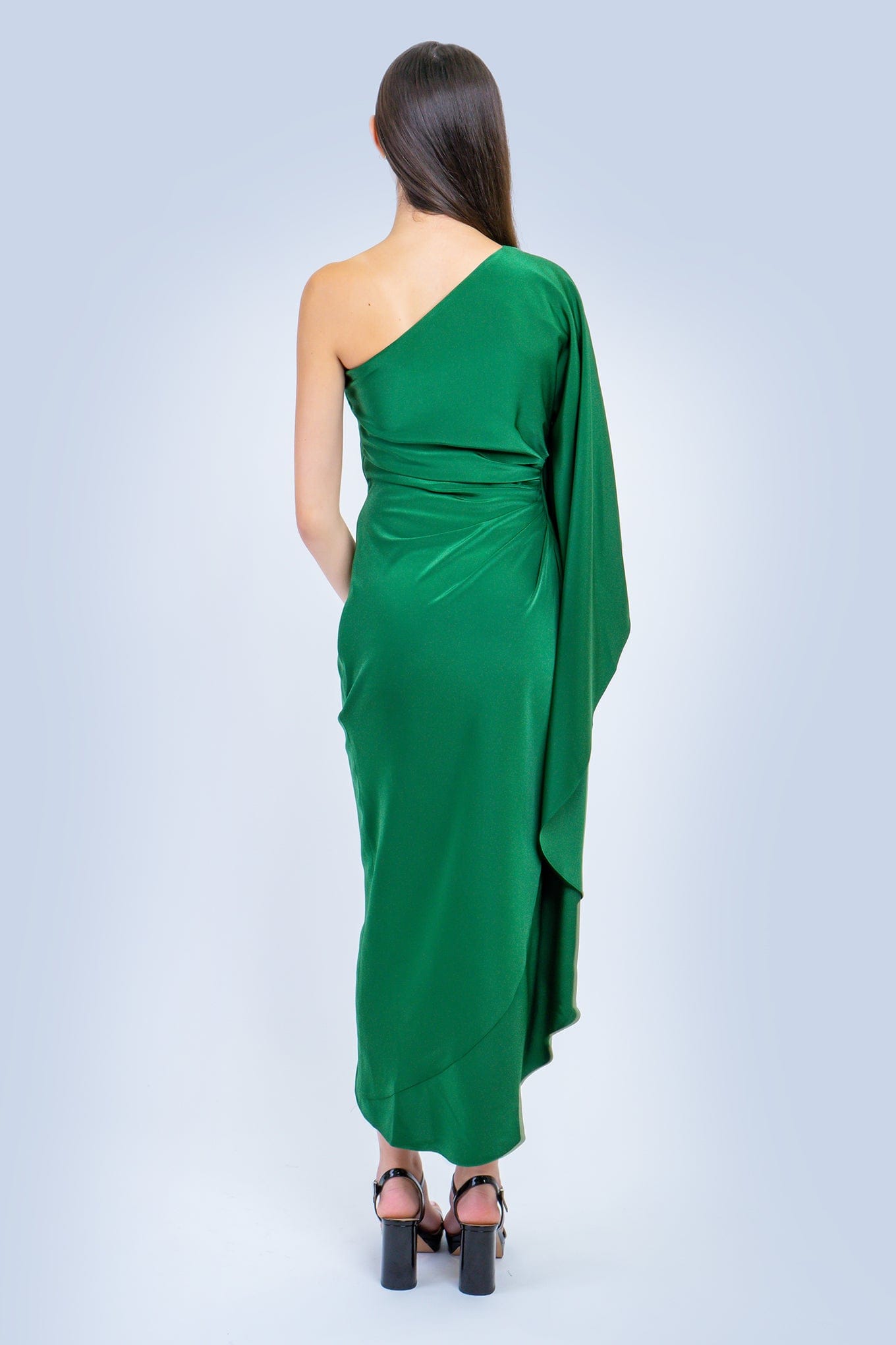 Chloe Dao DRESSES Green One Shoulder Carolina Dress