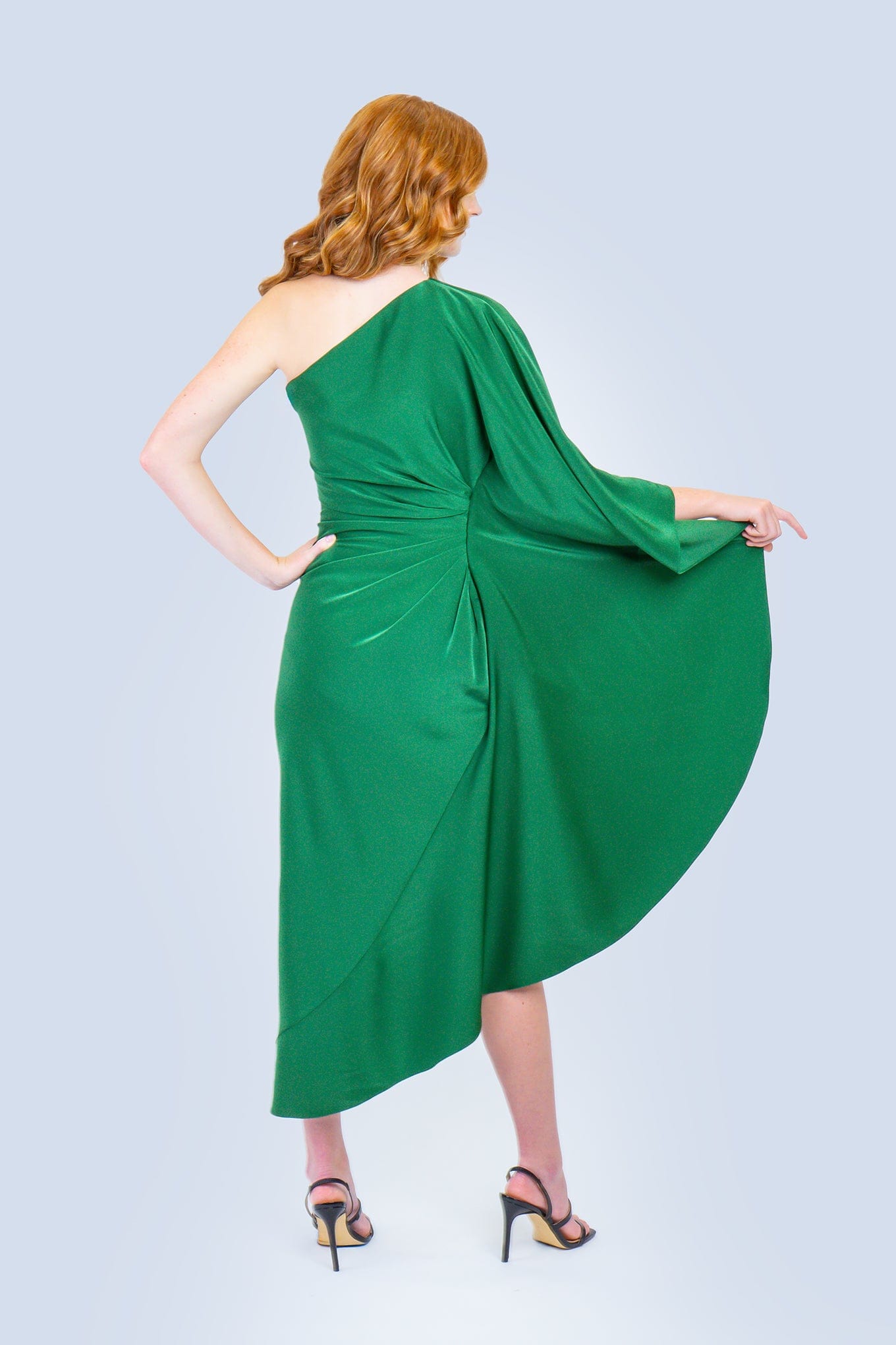 Chloe Dao DRESSES Green One Shoulder Carolina Dress