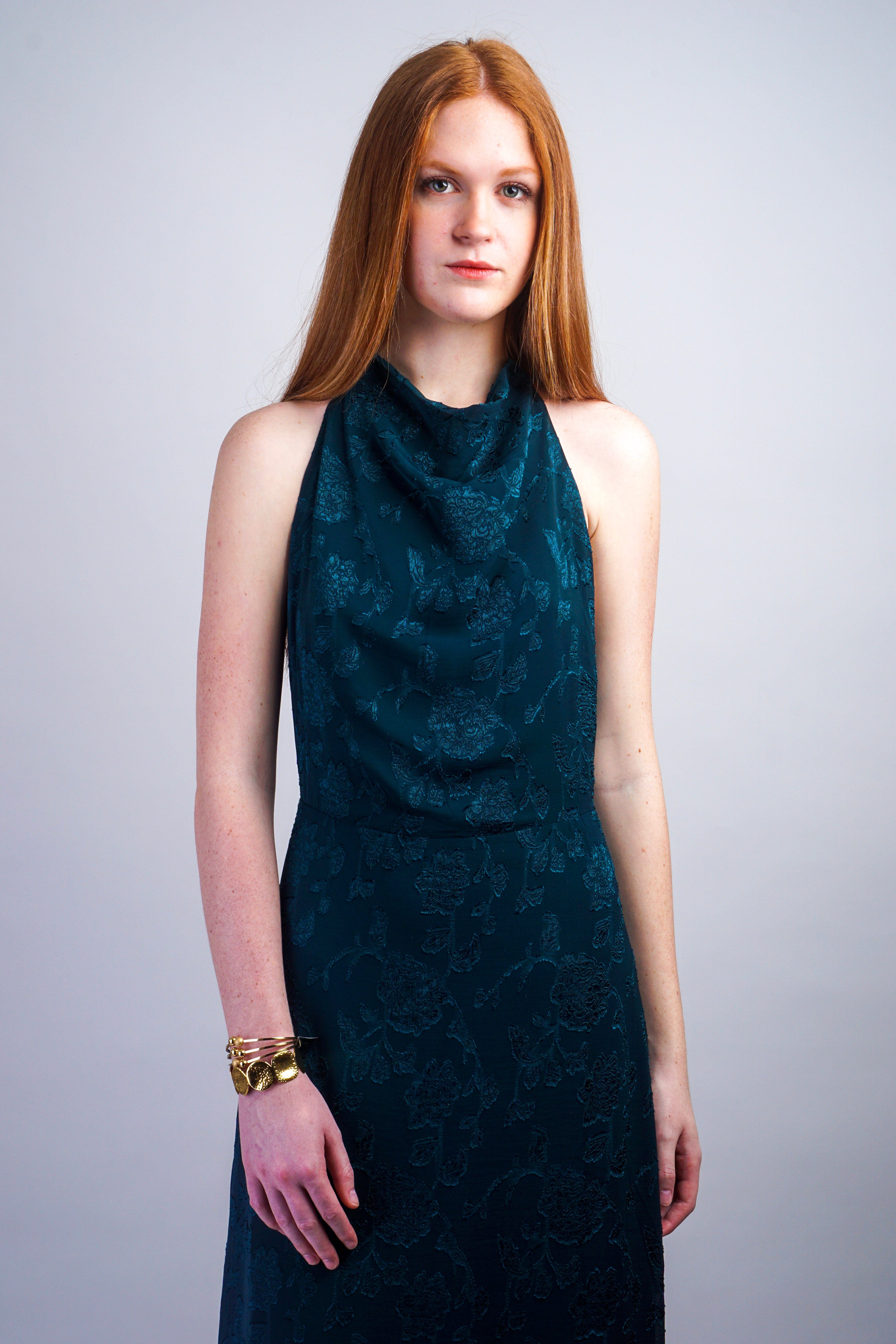 Private Label DRESSES Hunter Halter Neck Floral Print Maxi Dress