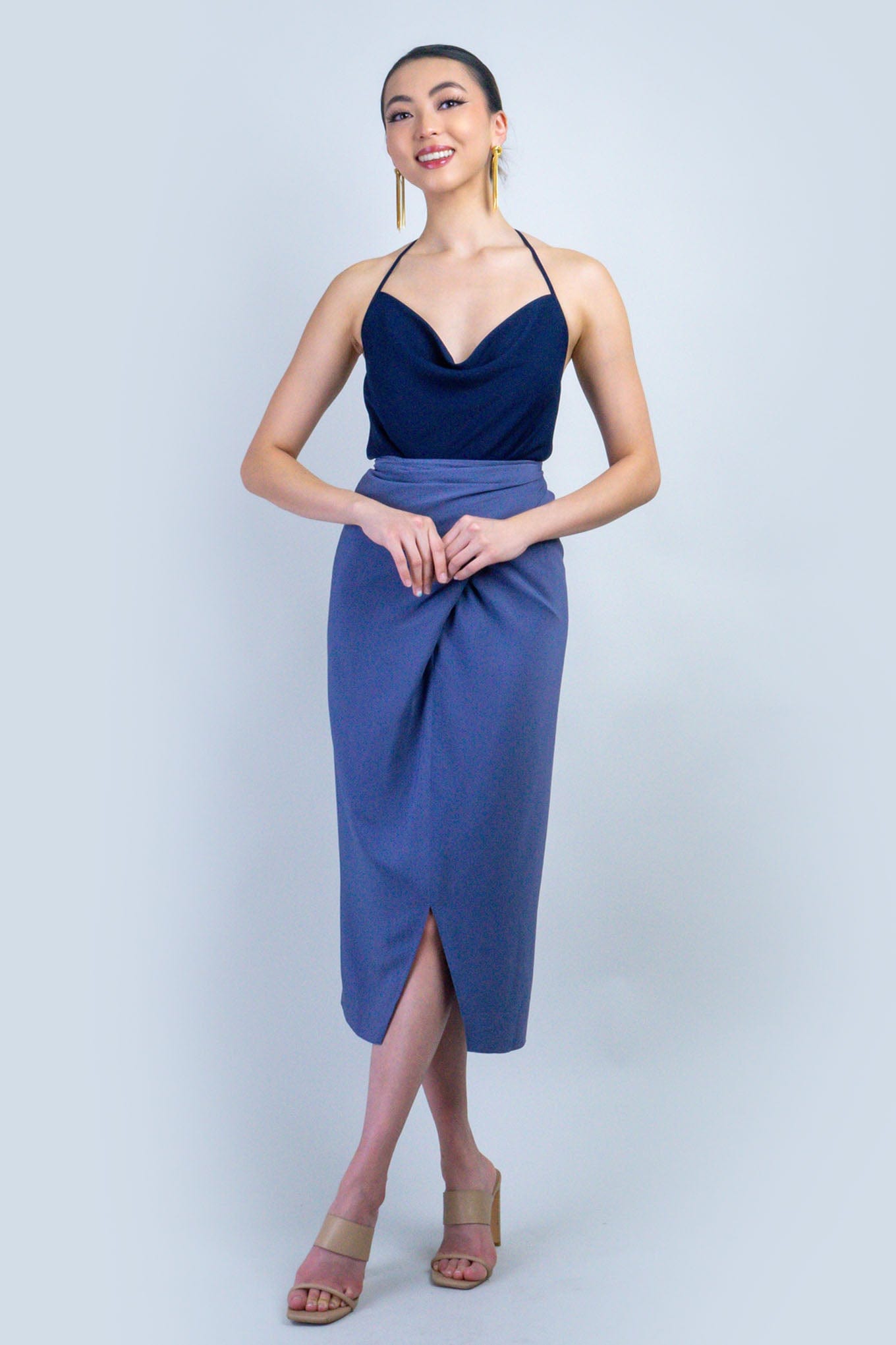 Chloe Dao DRESSES Indigo Blue Indo Wrap Skirt/Dress