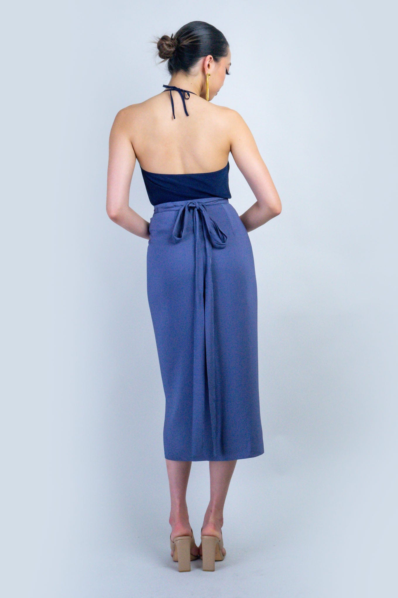 Chloe Dao DRESSES Indigo Blue Indo Wrap Skirt/Dress