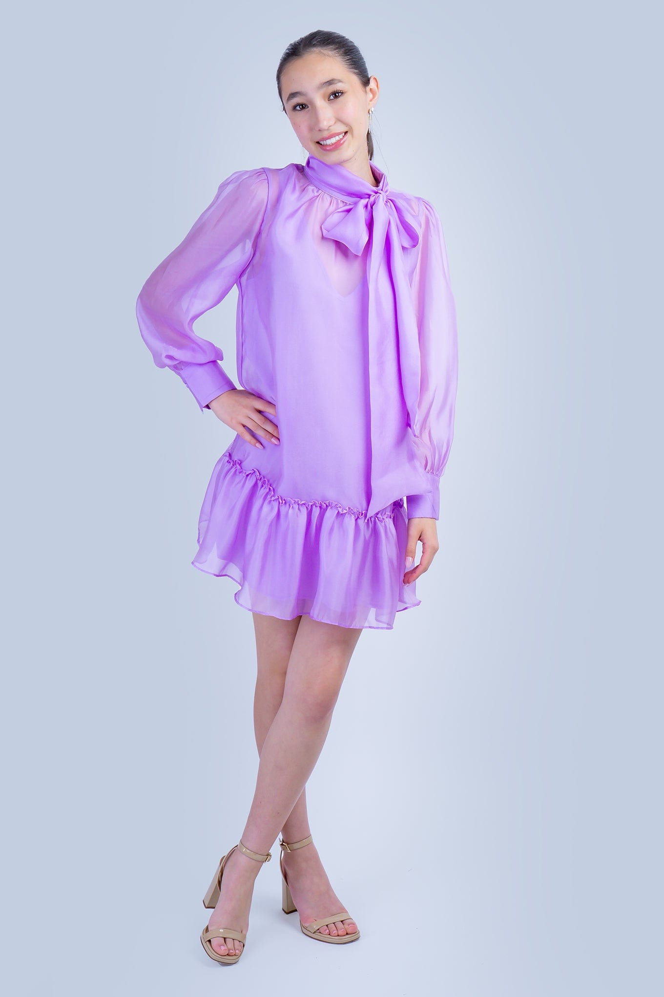 DCD DRESSES Lavendar Soft Chiffon Mk Dress