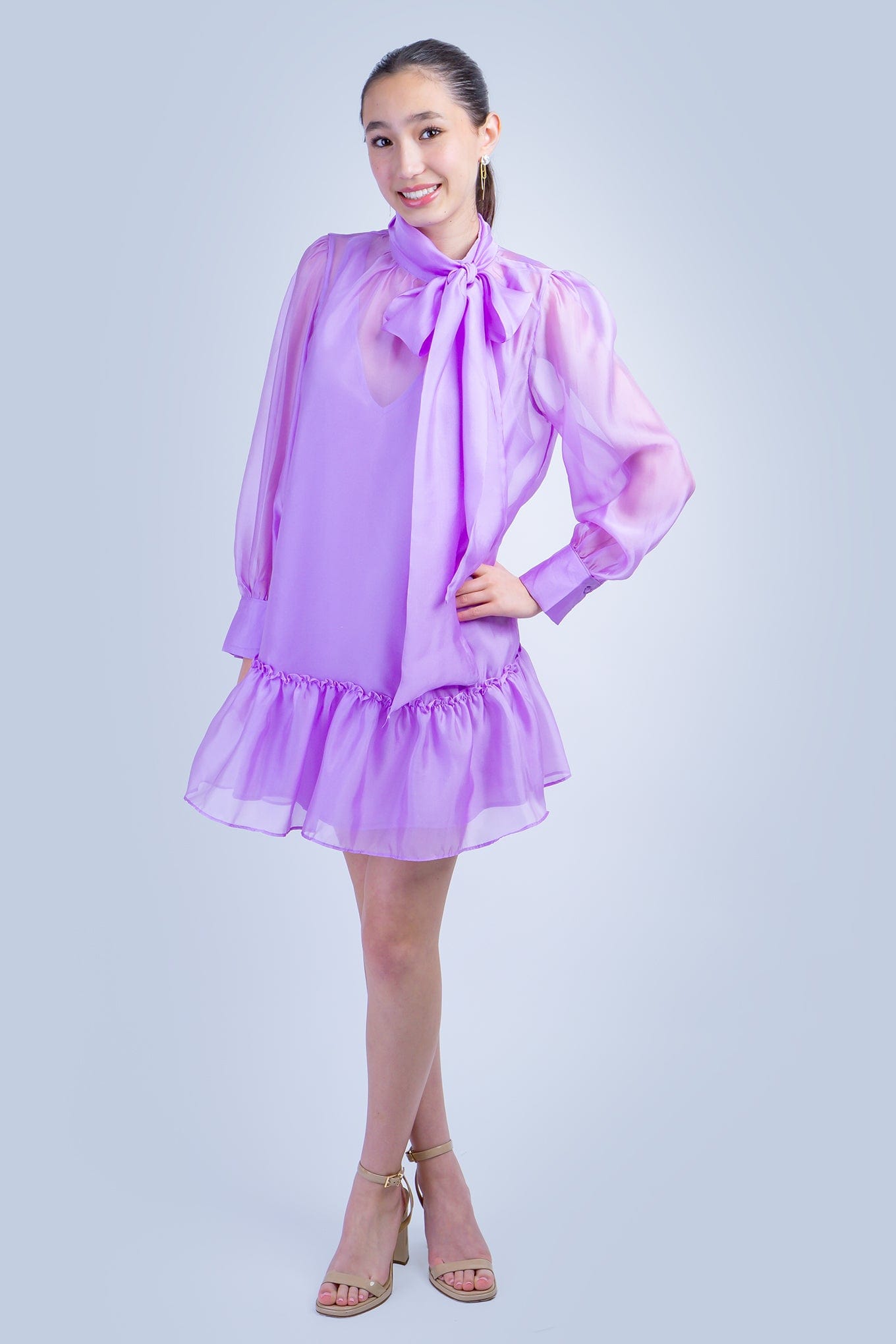 DCD DRESSES Lavendar Soft Chiffon Mk Dress