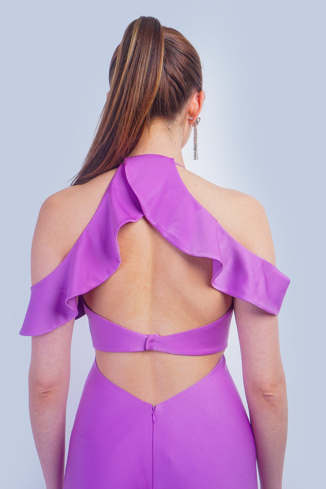 Chloe Dao DRESSES Light Purple Off Shoulder Ruffle Kai Gown