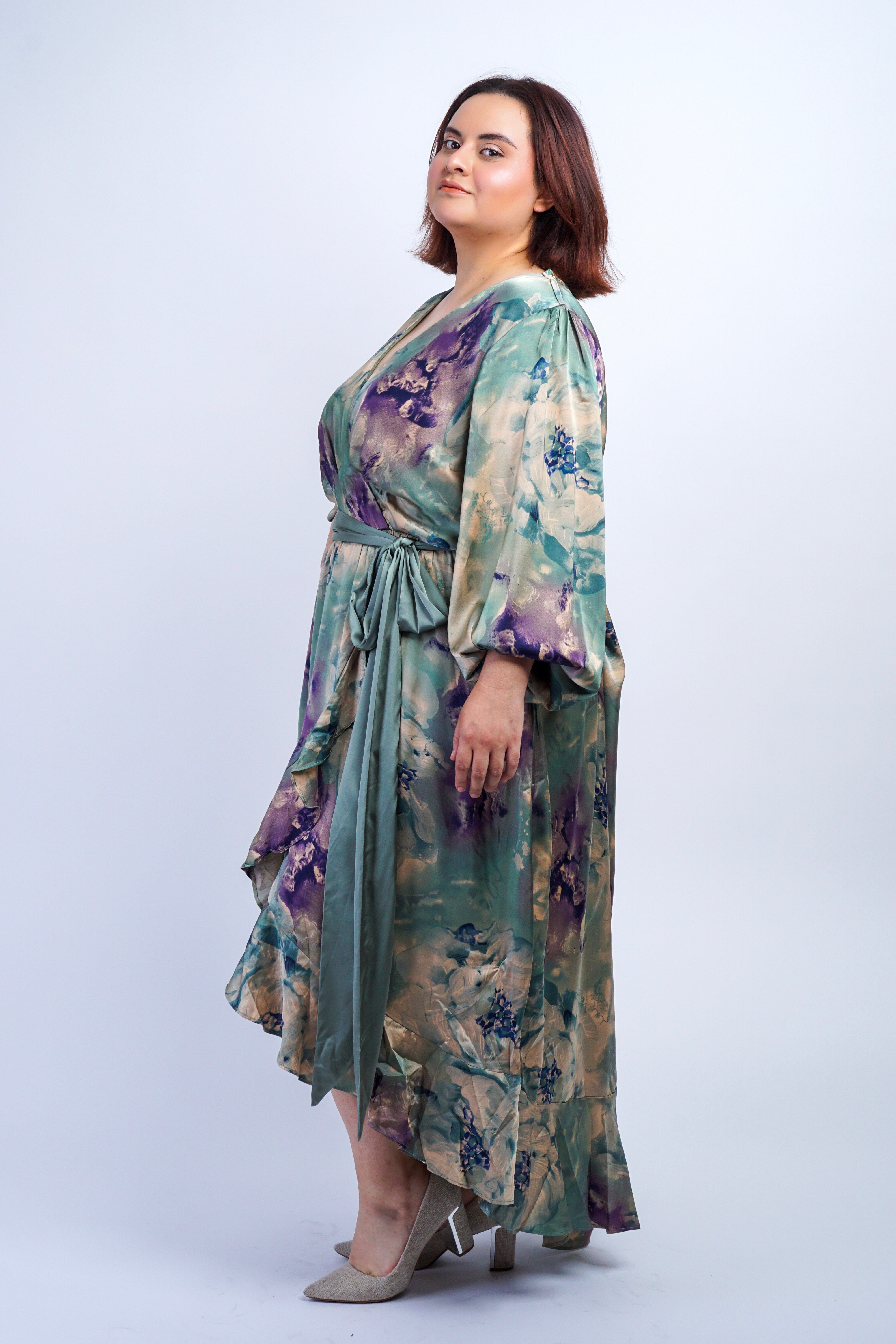 Private Label DRESSES Marble Sage Plus Wrap Dress