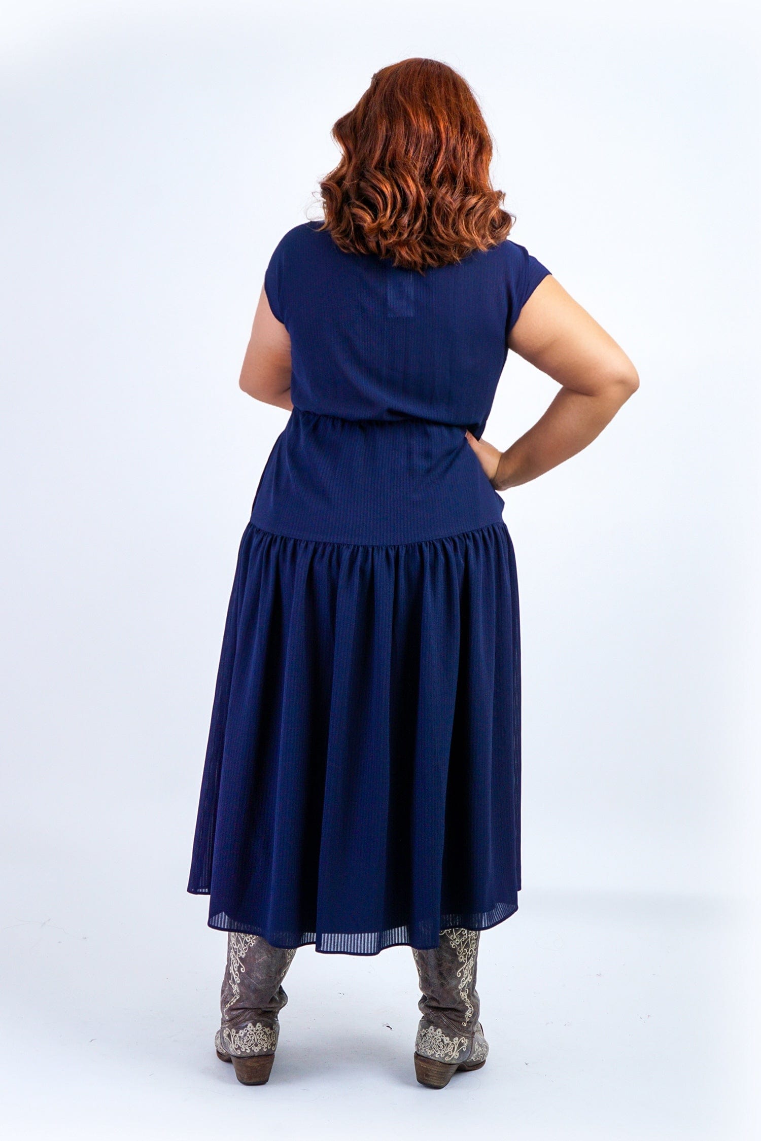 Chloe Dao DRESSES Navy Stripe Forever Alita Shirt Dress