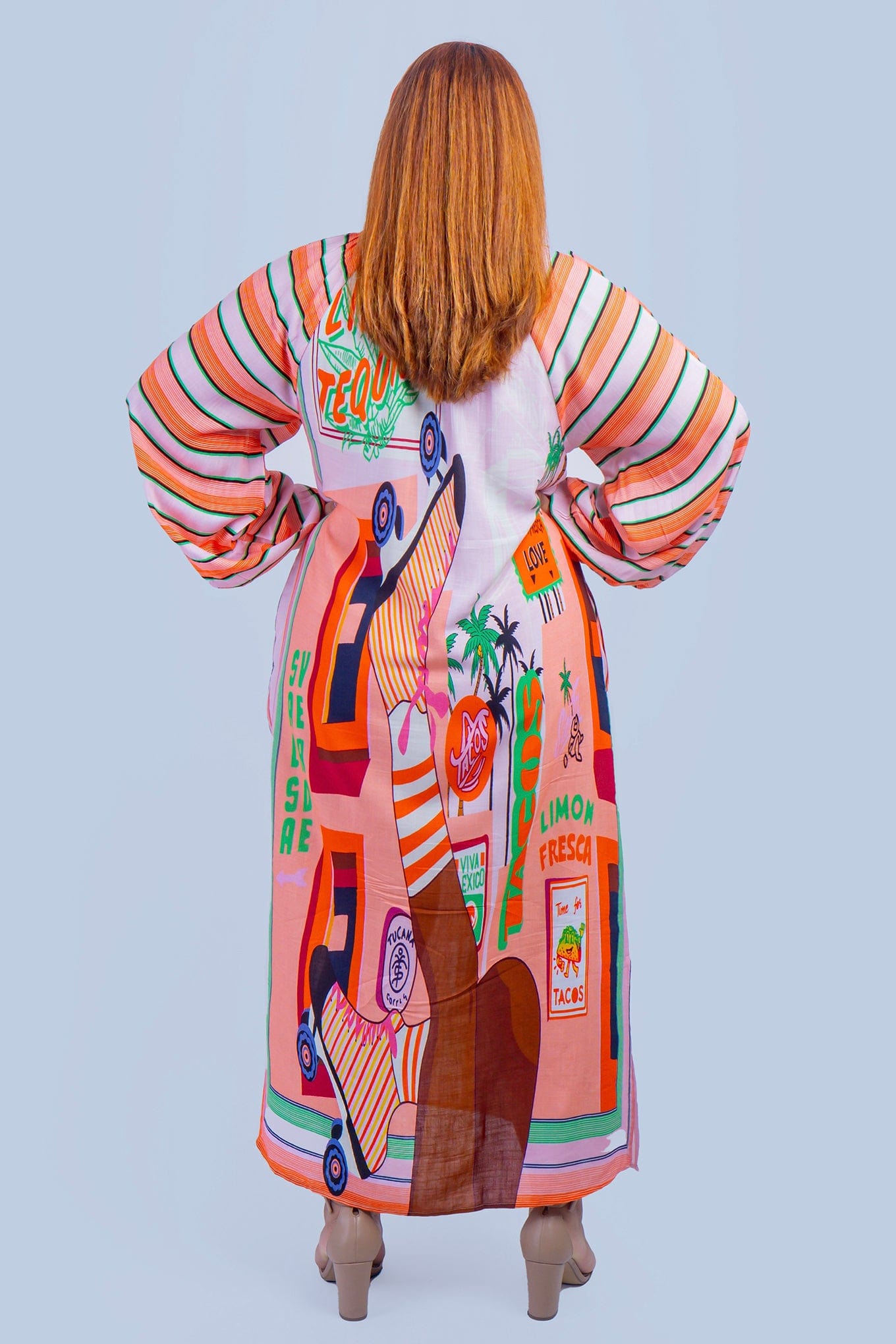 DCD DRESSES ONE SIZE Fun Time Vacation Cotton Caftan