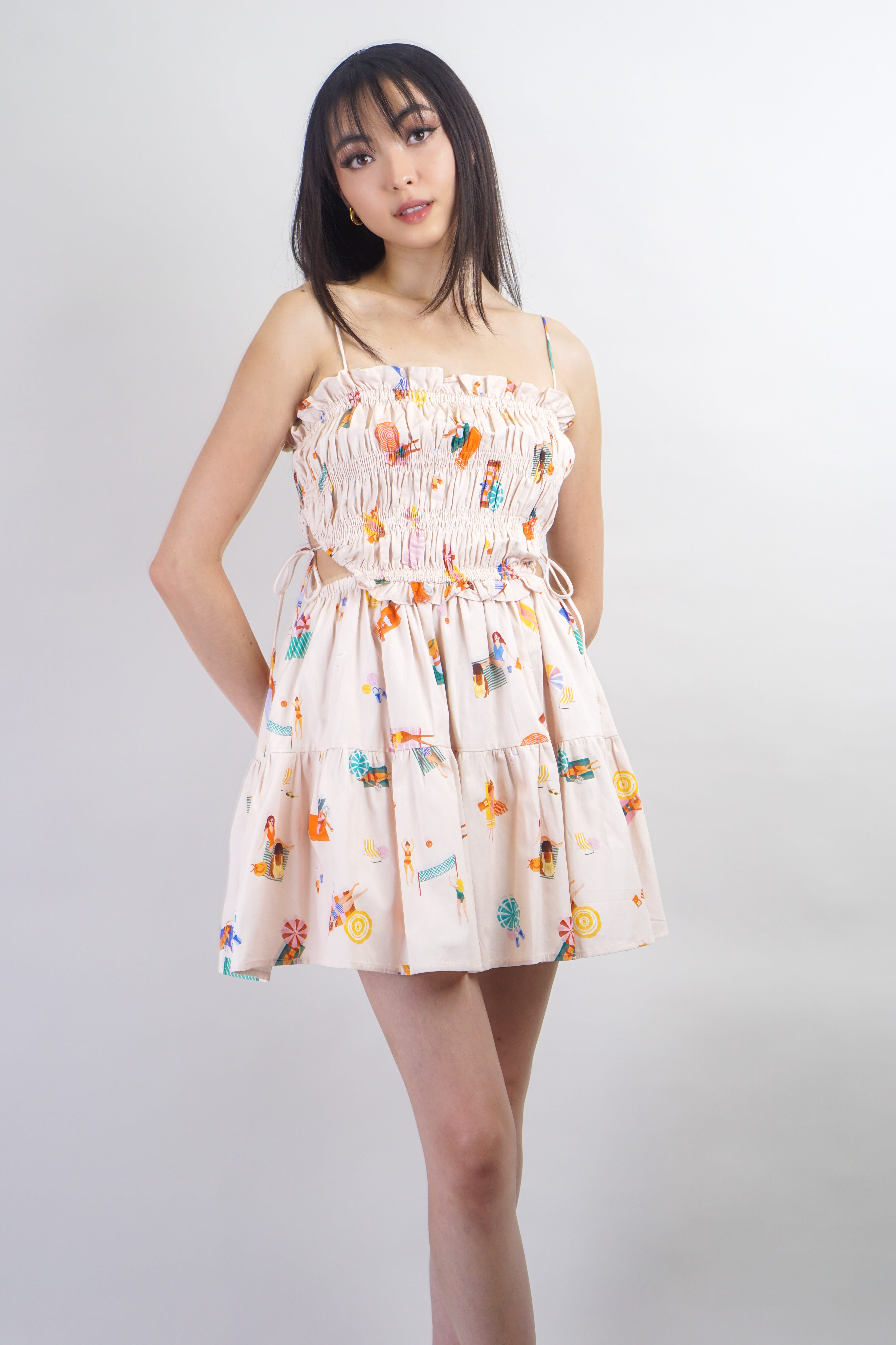 Private Label DRESSES Peachy Summer Gathered Poplin Dress