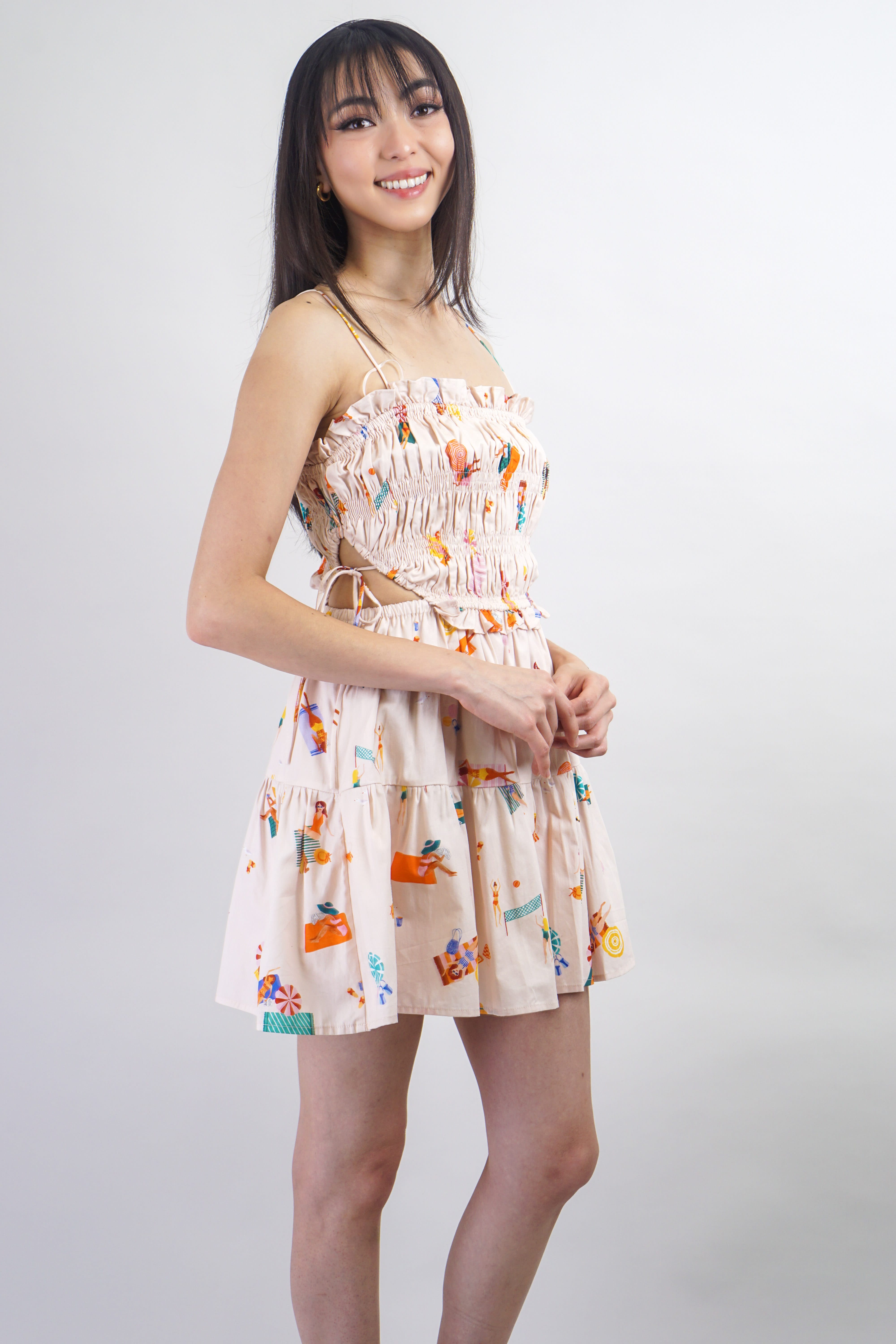 Private Label DRESSES Peachy Summer Gathered Poplin Dress