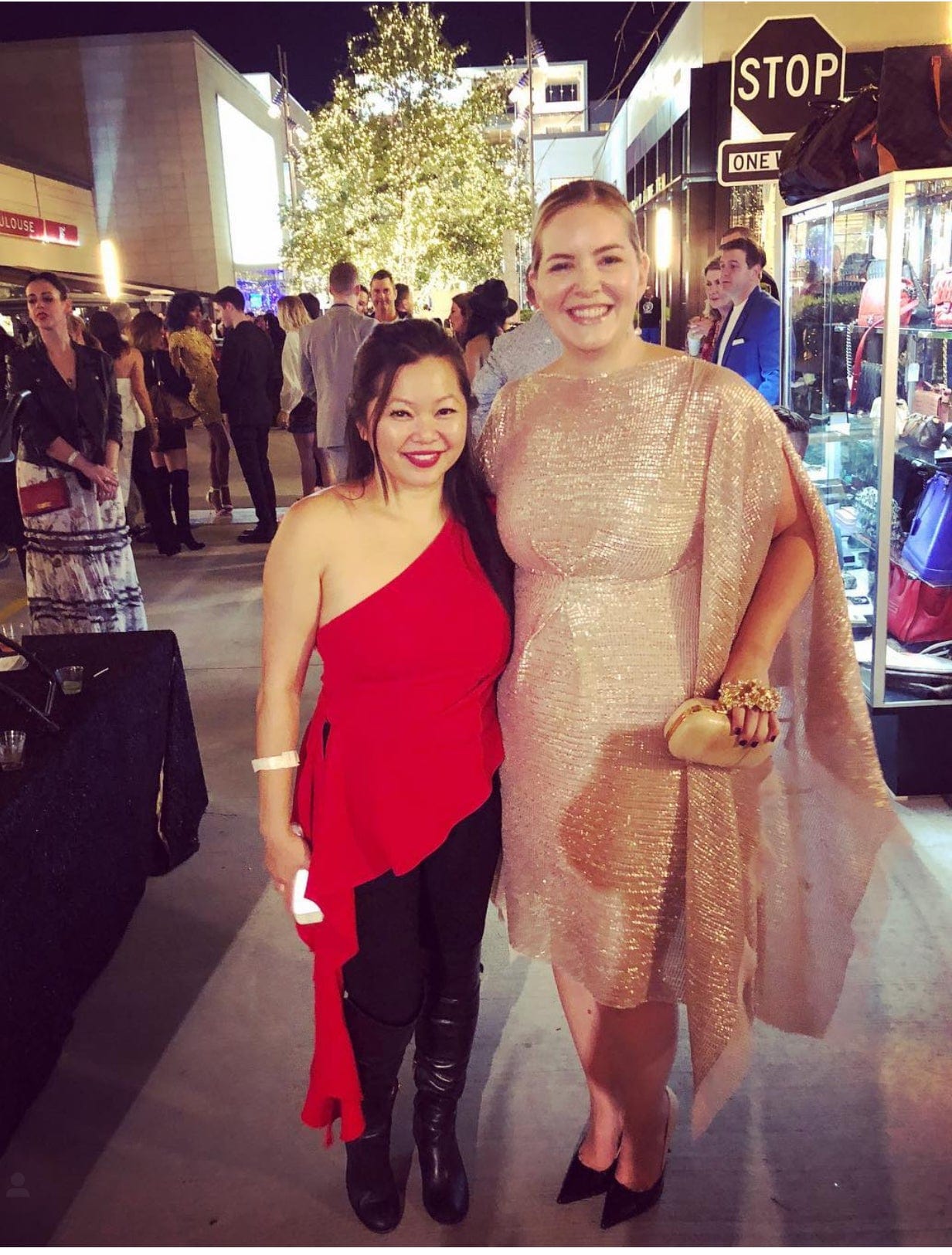 DCD DRESSES Rose Gold Sequin Milan Caftan Dress