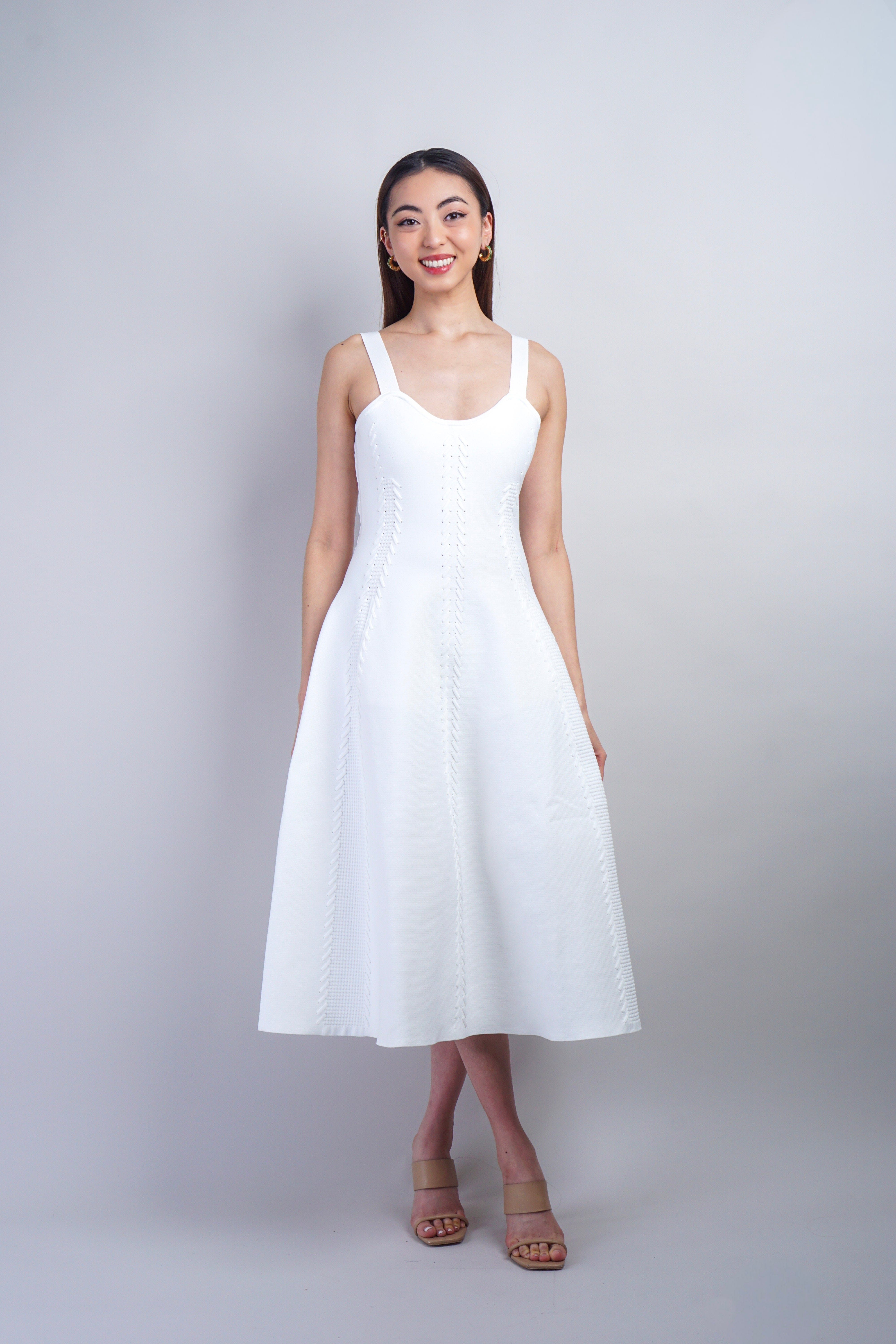 Private Label DRESSES White Modern Knit Dress