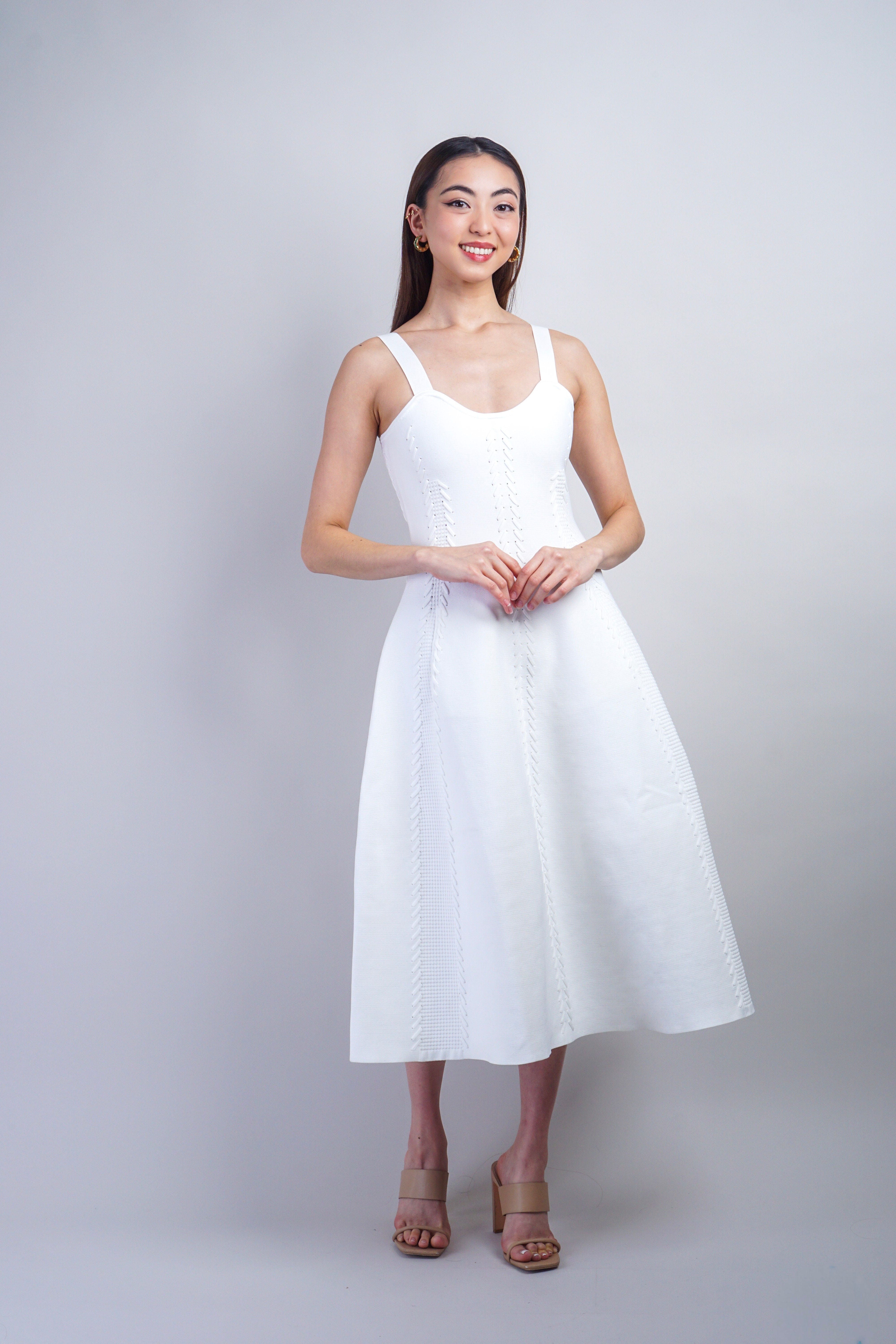 Private Label DRESSES White Modern Knit Dress