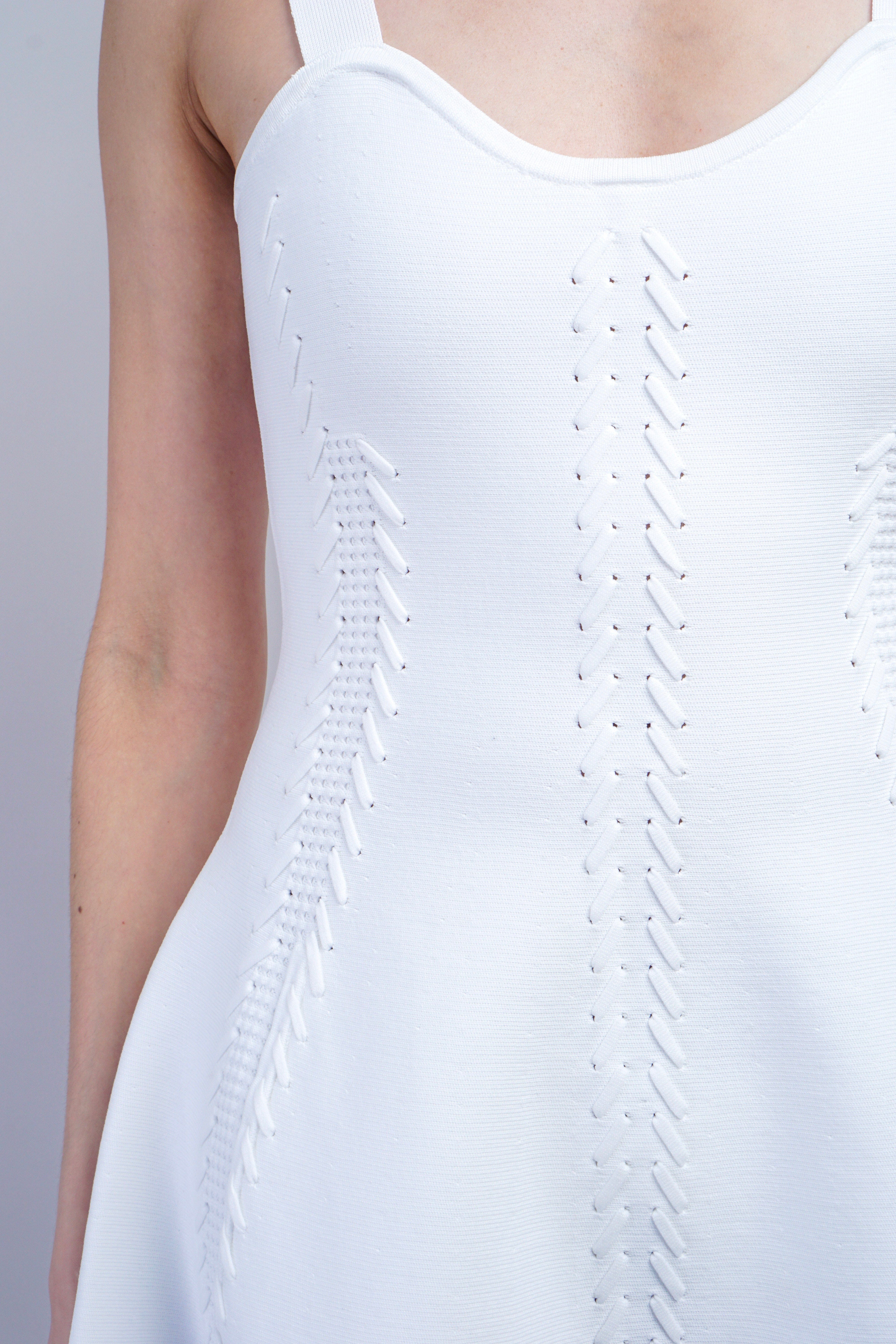 Private Label DRESSES White Modern Knit Dress