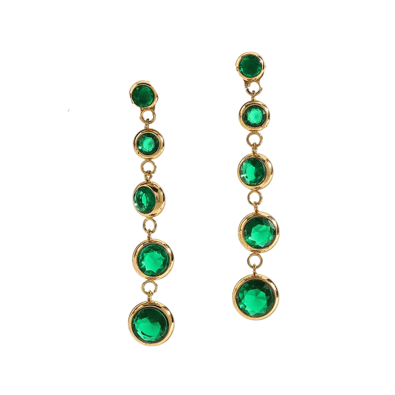 Private Label EARRINGS 1 Pair Casual Cute Basic Geometric Round Plating Inlay 304 Stainless Steel Zircon 18K Gold Plated PVD Coated Ear Studs