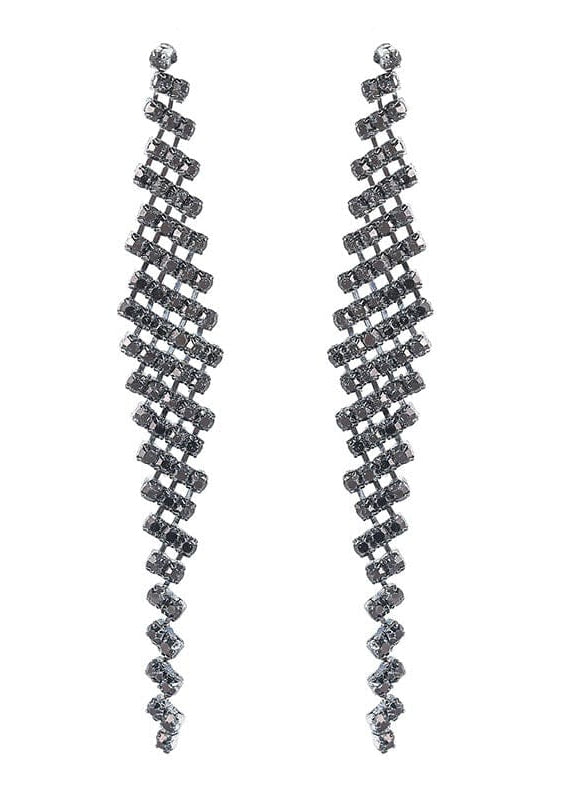 Private Label EARRINGS Earrings 3# Metal Geometric Earrings With Diamonds