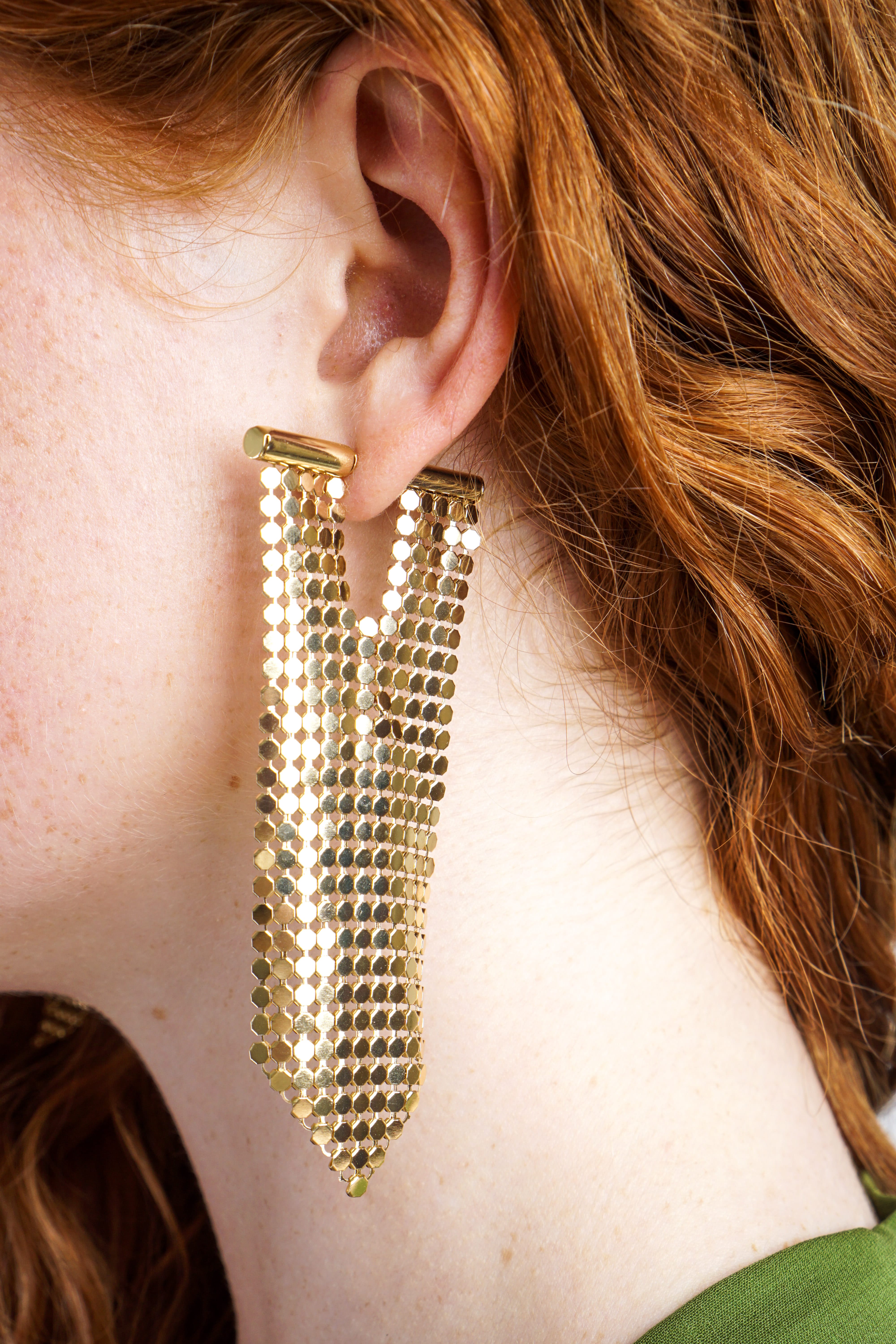 Private Label EARRINGS Gold Gold Chainmail Earrings