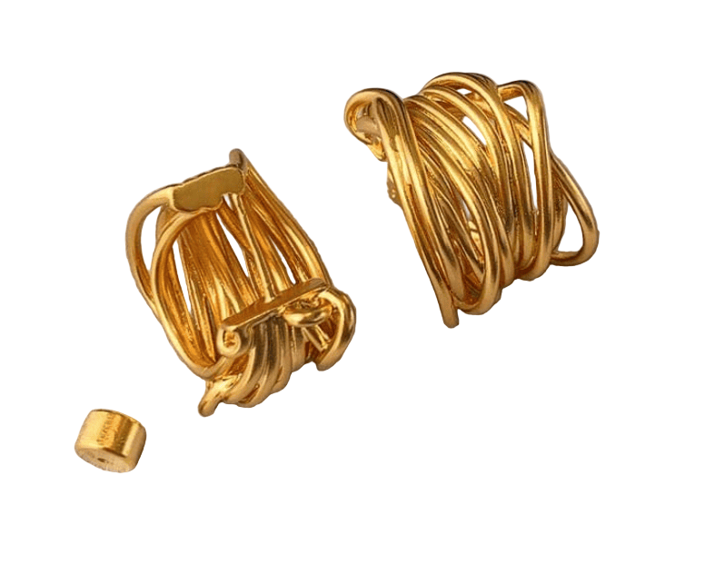 Private Label EARRINGS Gold Metal Hollow Wire Earrings