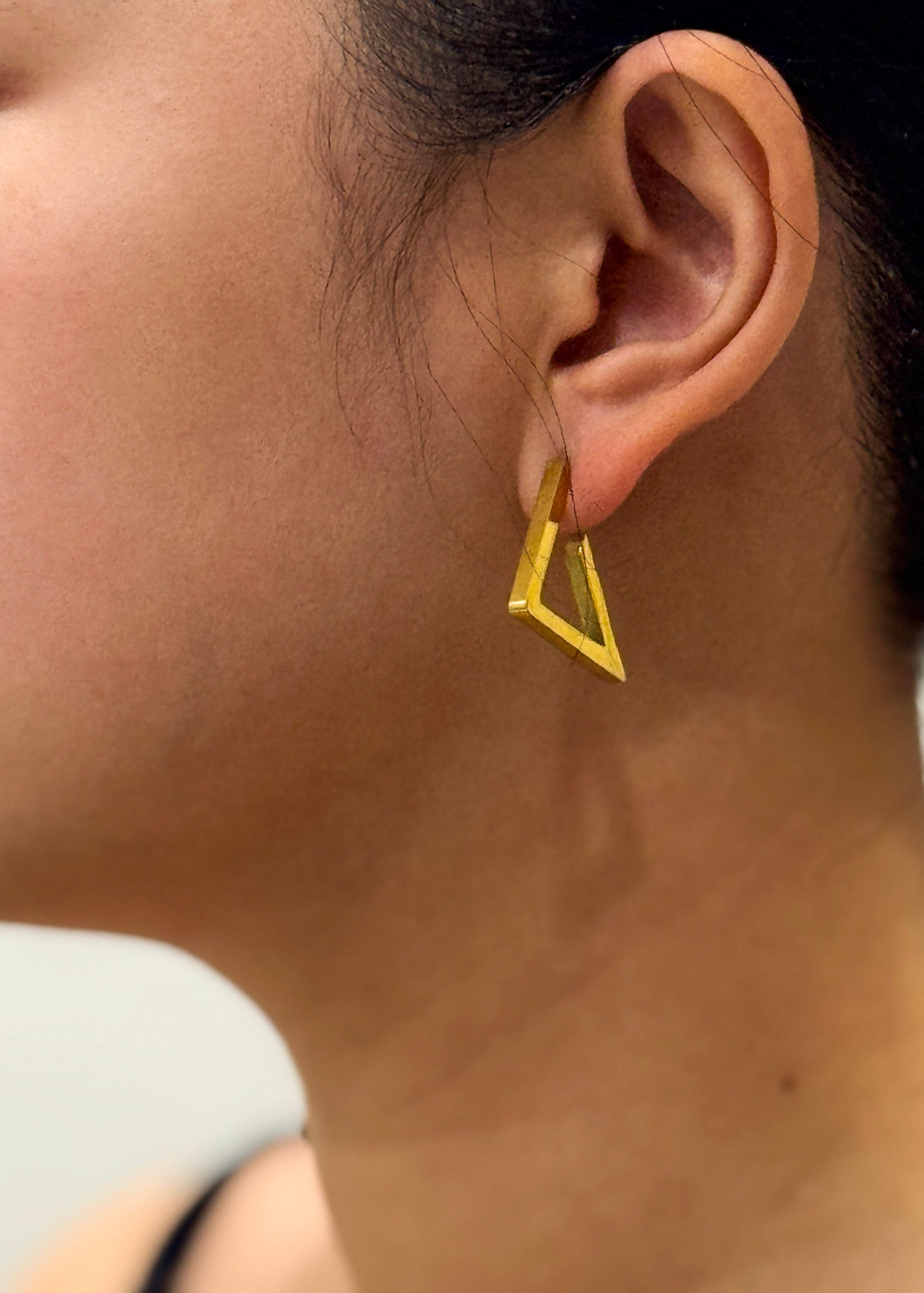 Private Label EARRINGS Gold Triangle Earrings