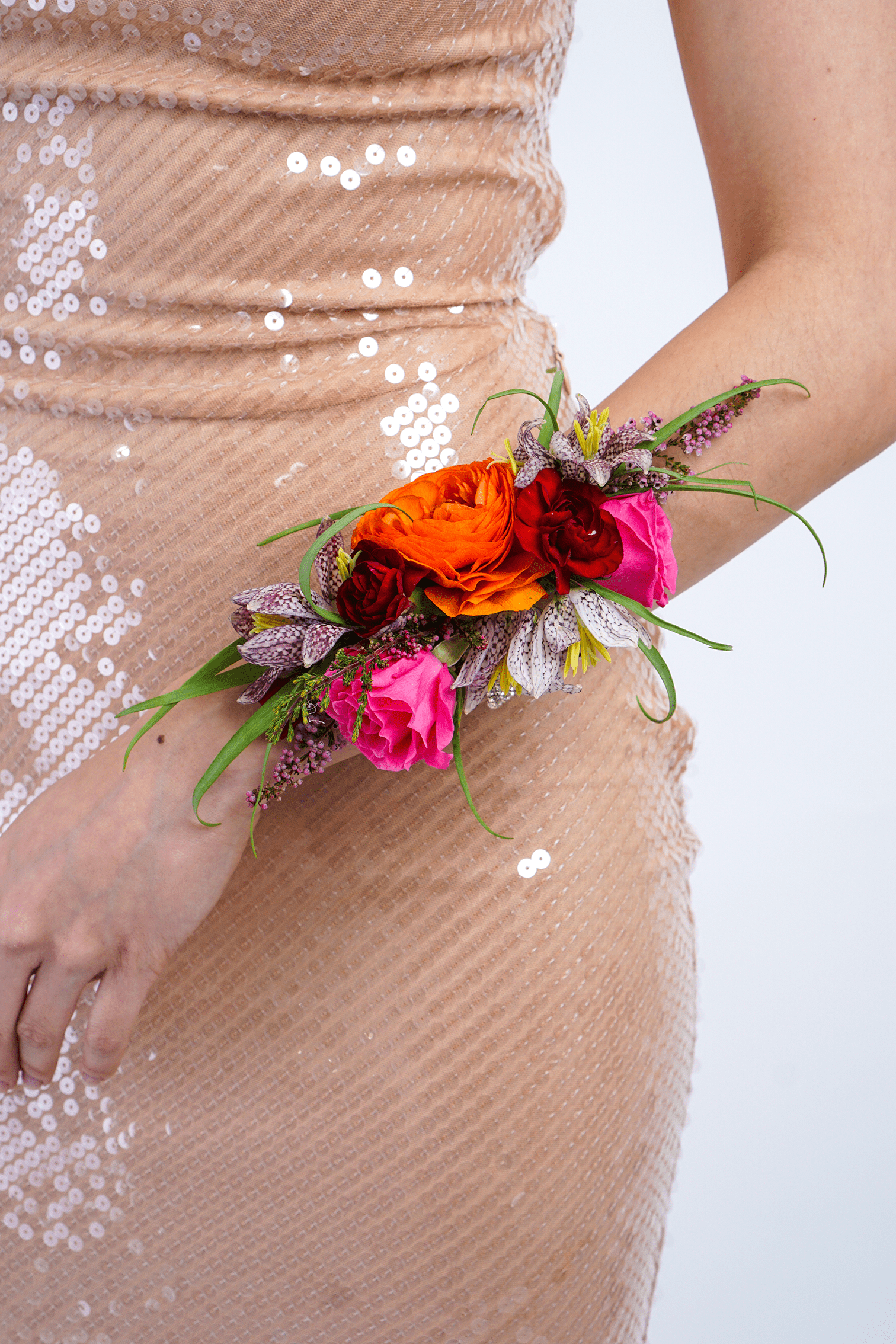 Chloe Dao Boutique Gowns Nude Sequin Cowl Slip Gown