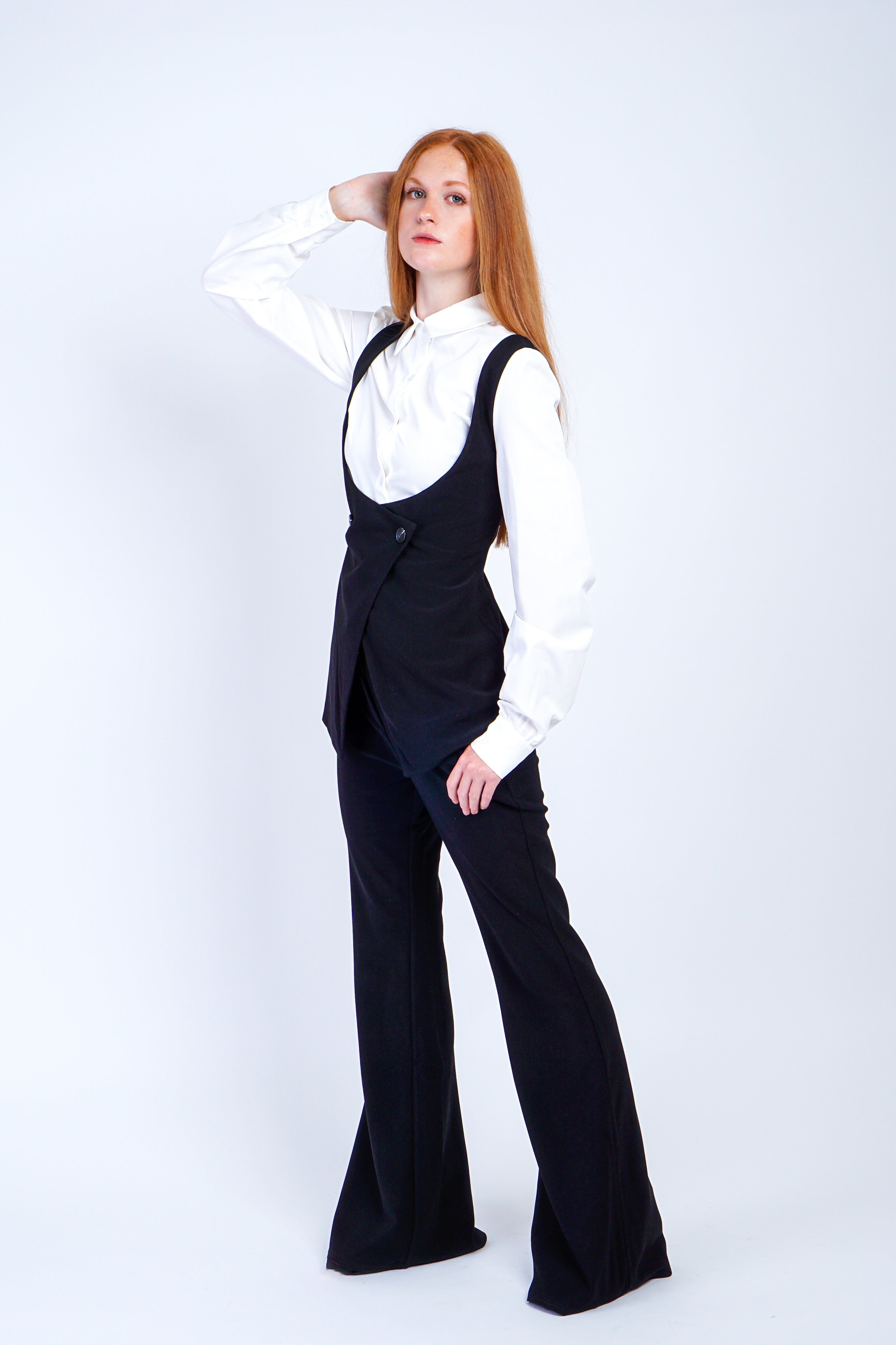 Private Label JACKETS Black Cinch Waist Vest