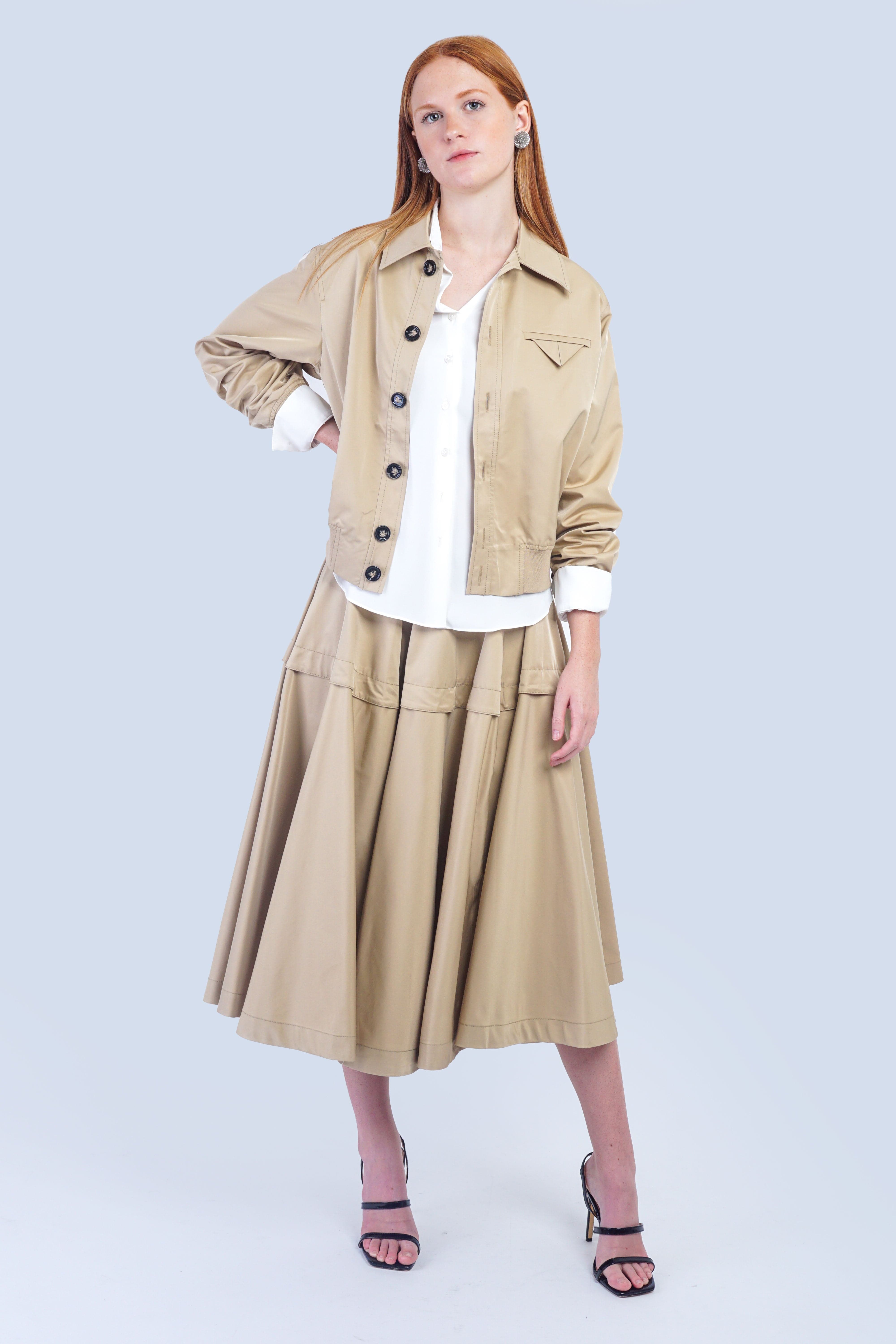Private Label JACKETS Tan Collared Jacket