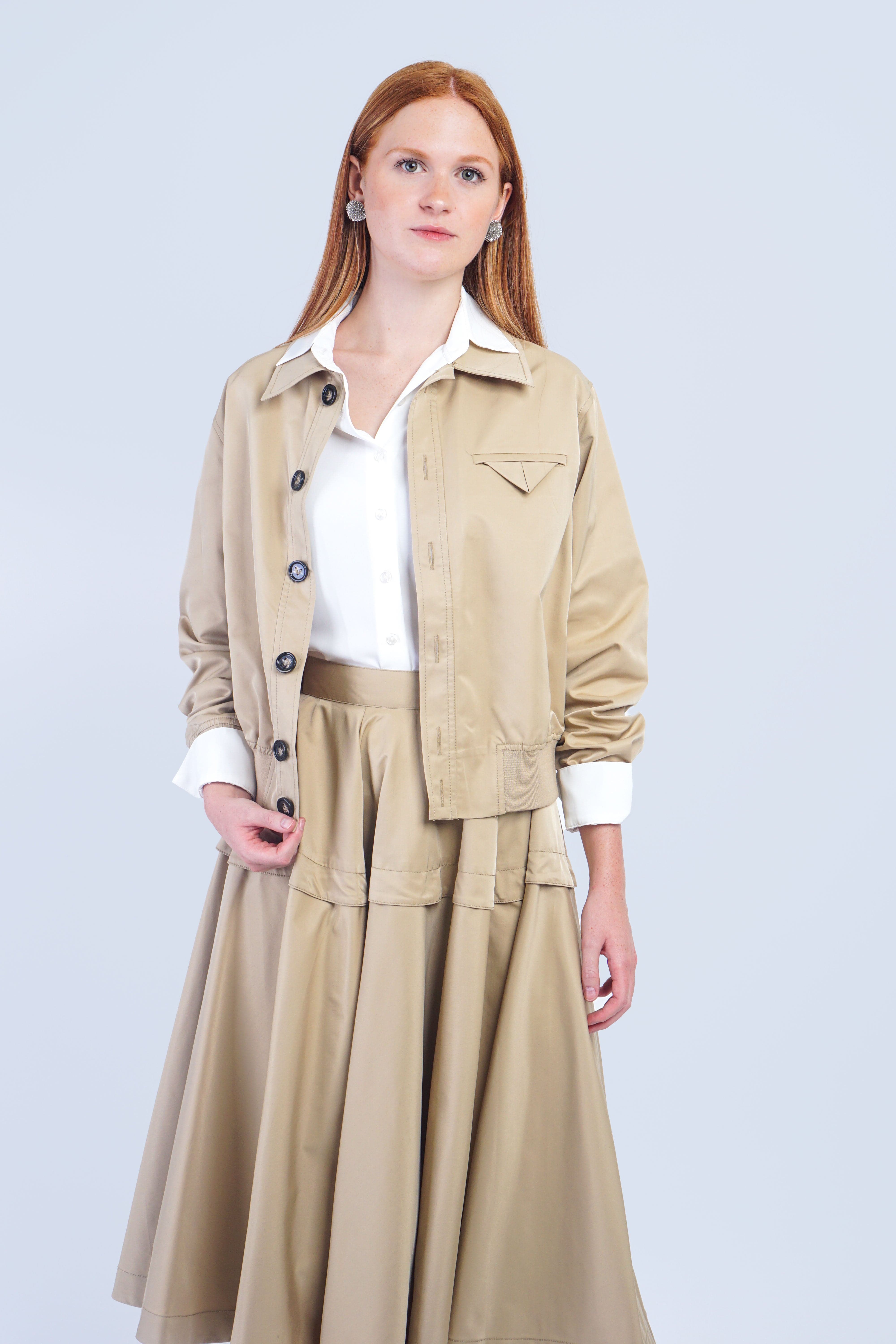 Private Label JACKETS Tan Collared Jacket