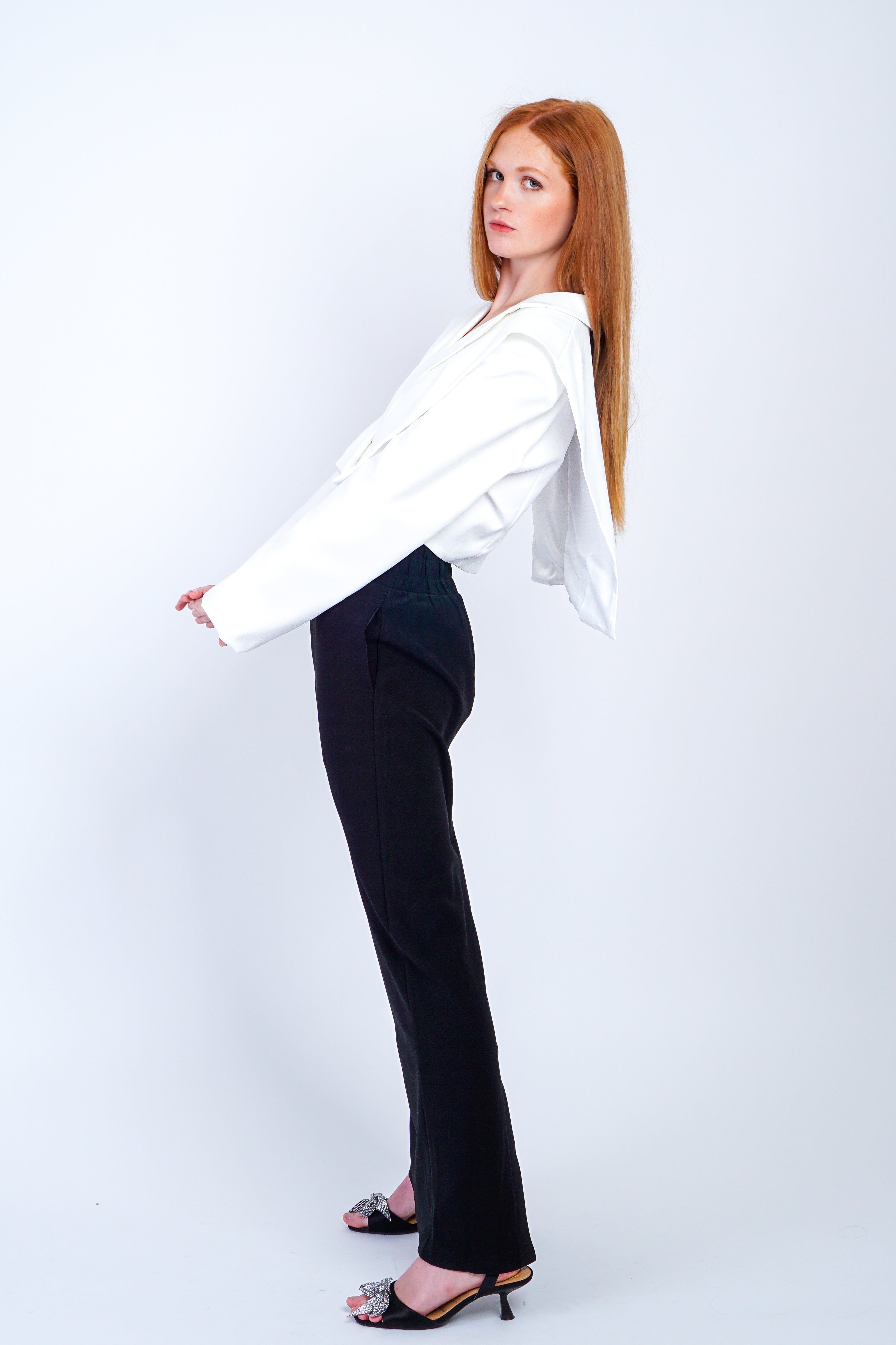 Private Label JACKETS White Cropped Jacket
