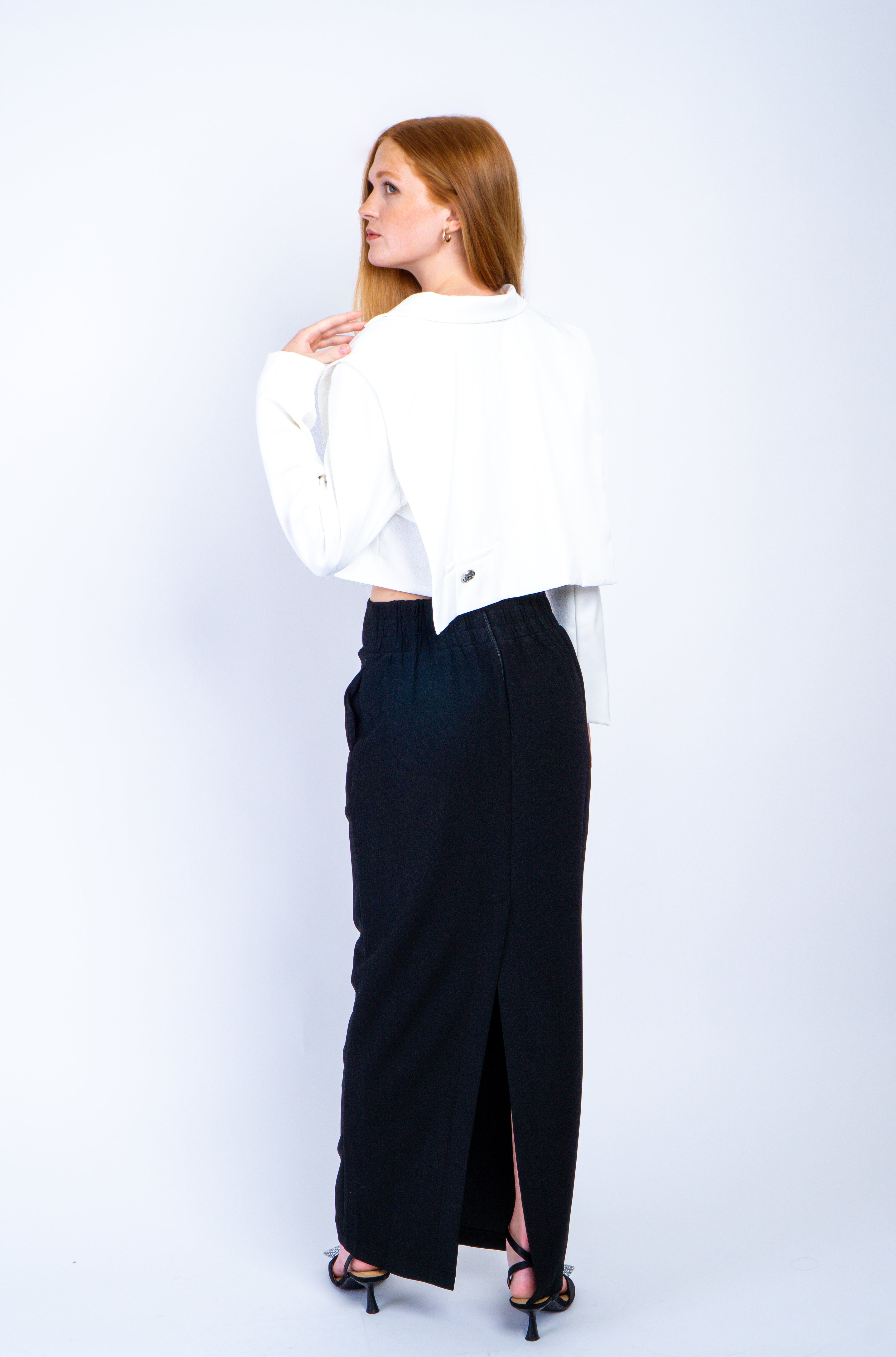 Private Label JACKETS White Cropped Jacket