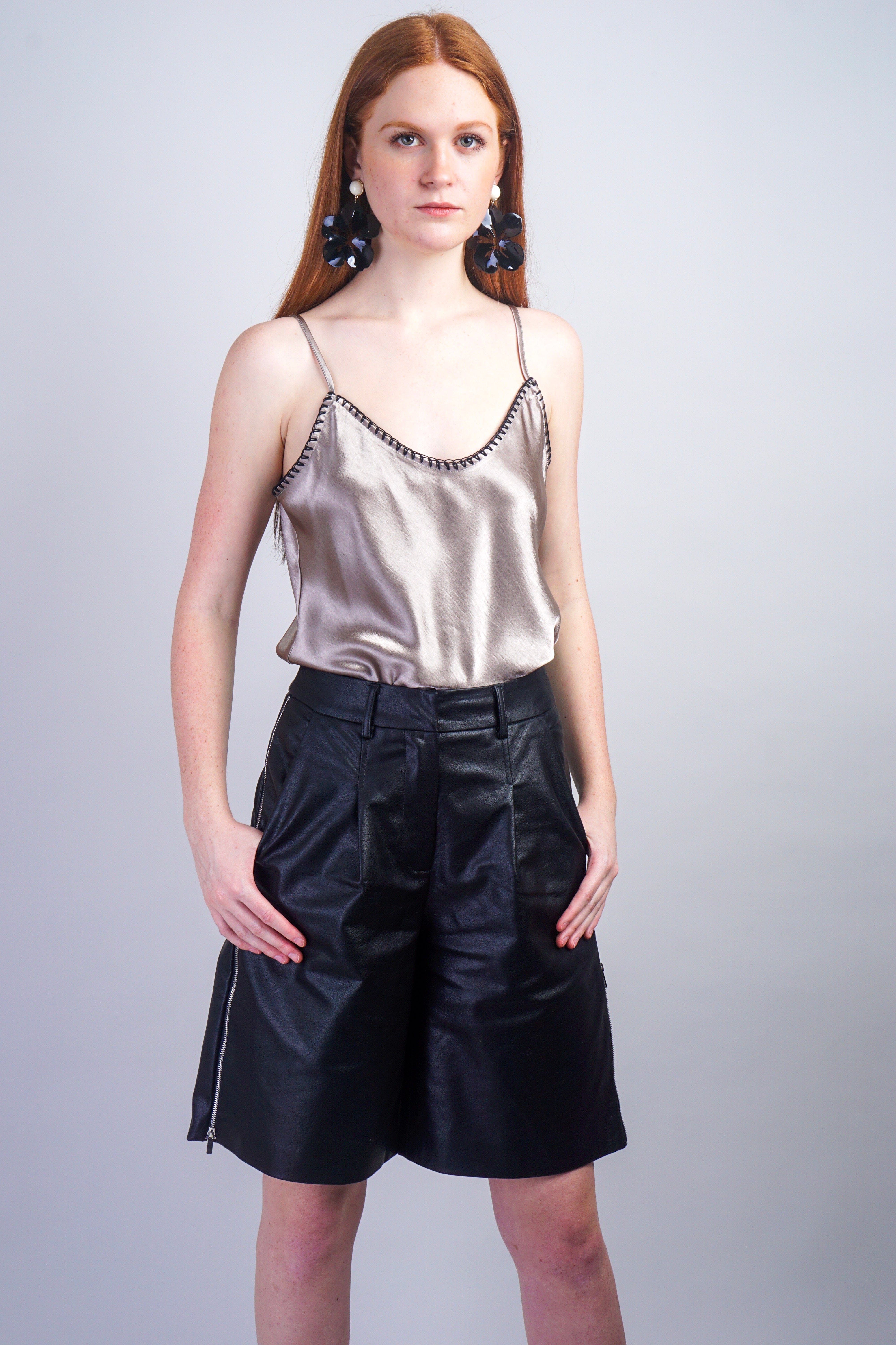 Private Label LINGERIE Mink Whipstitch Satin Camisole