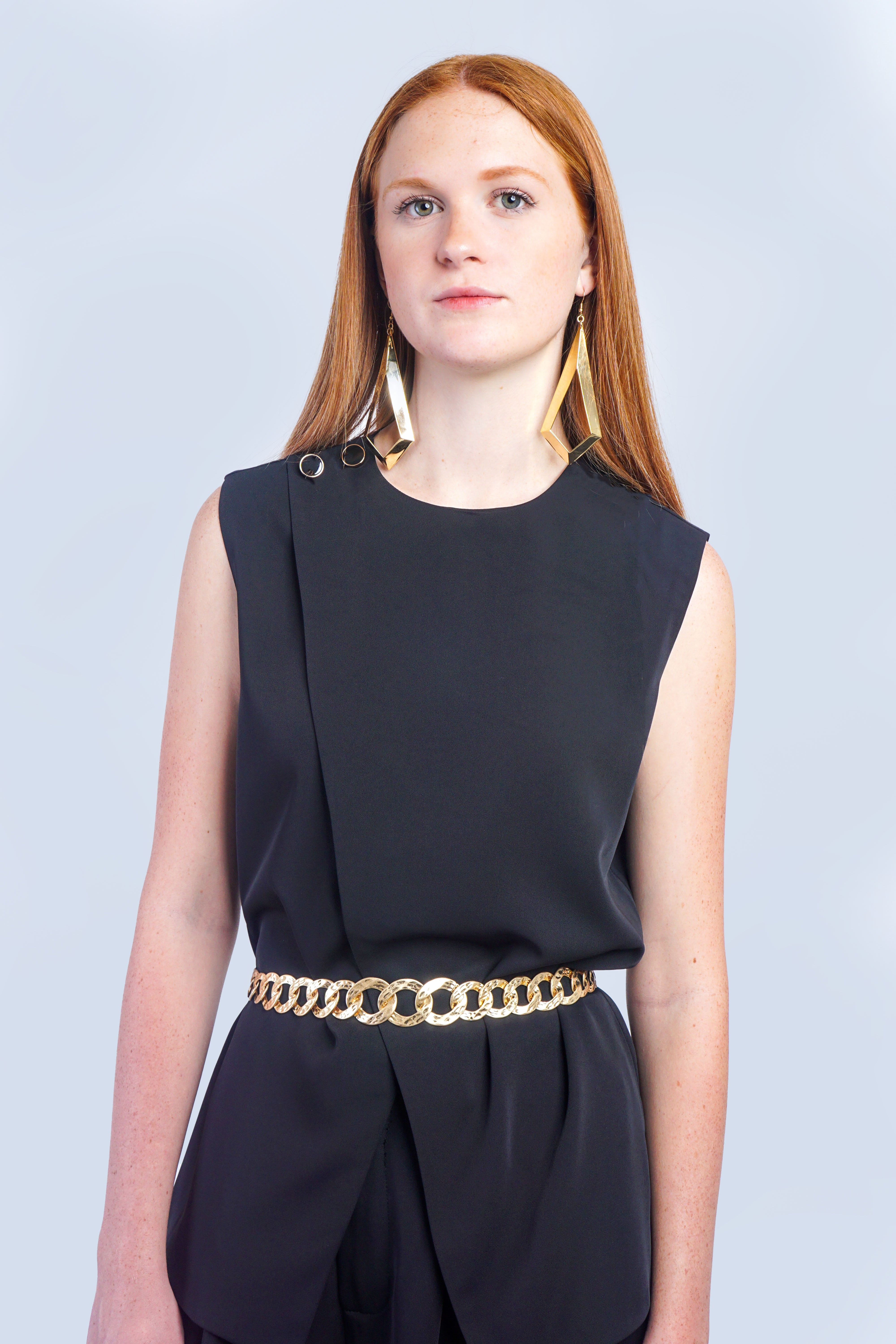 Private Label PANTS Black Asymmetrical Top and Pants Set
